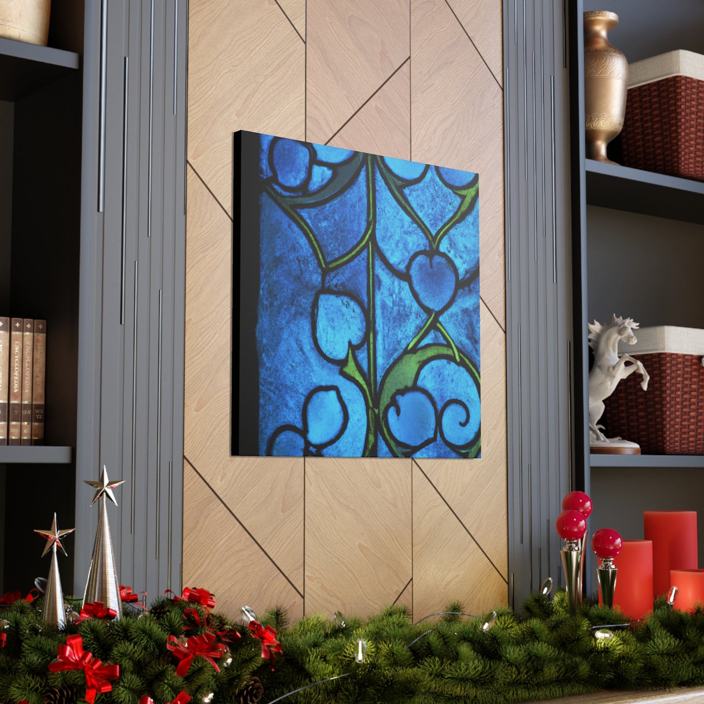 "Blue Petals" - Glass Canvas