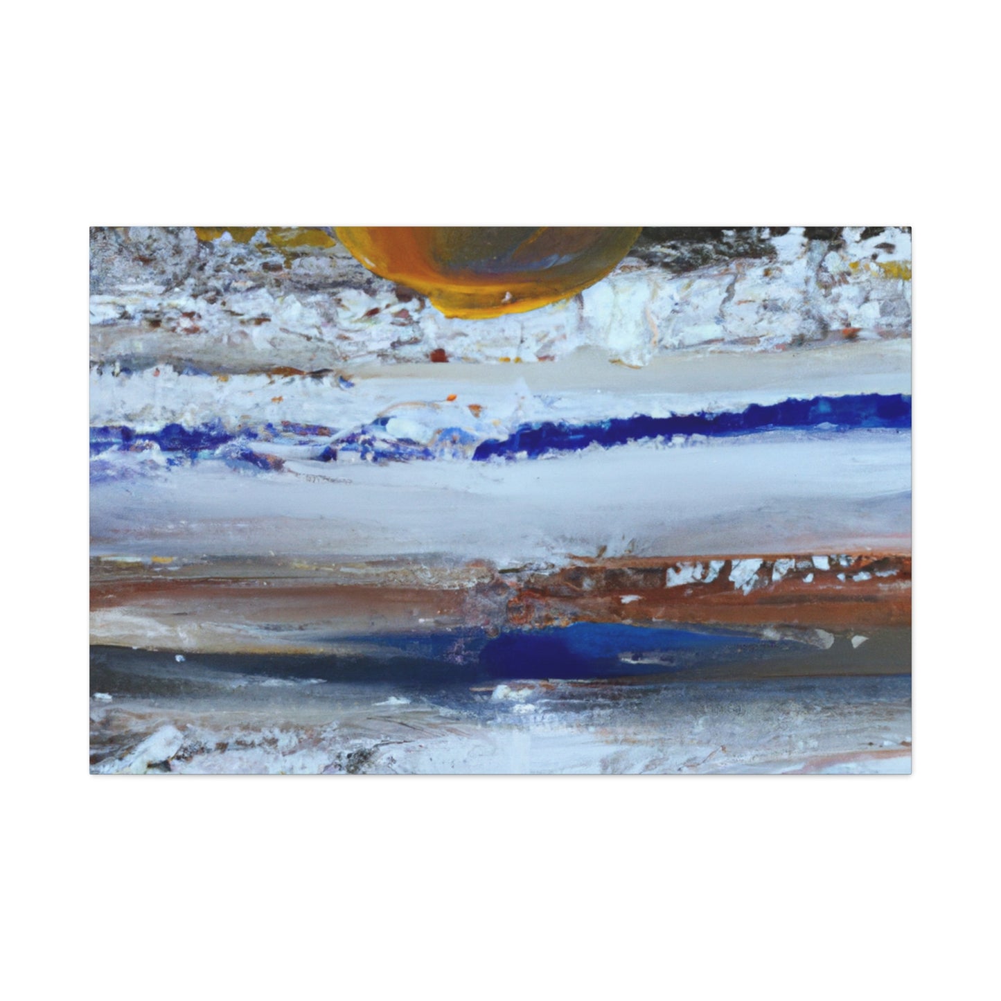 Below The Ice - Abstract Canvas