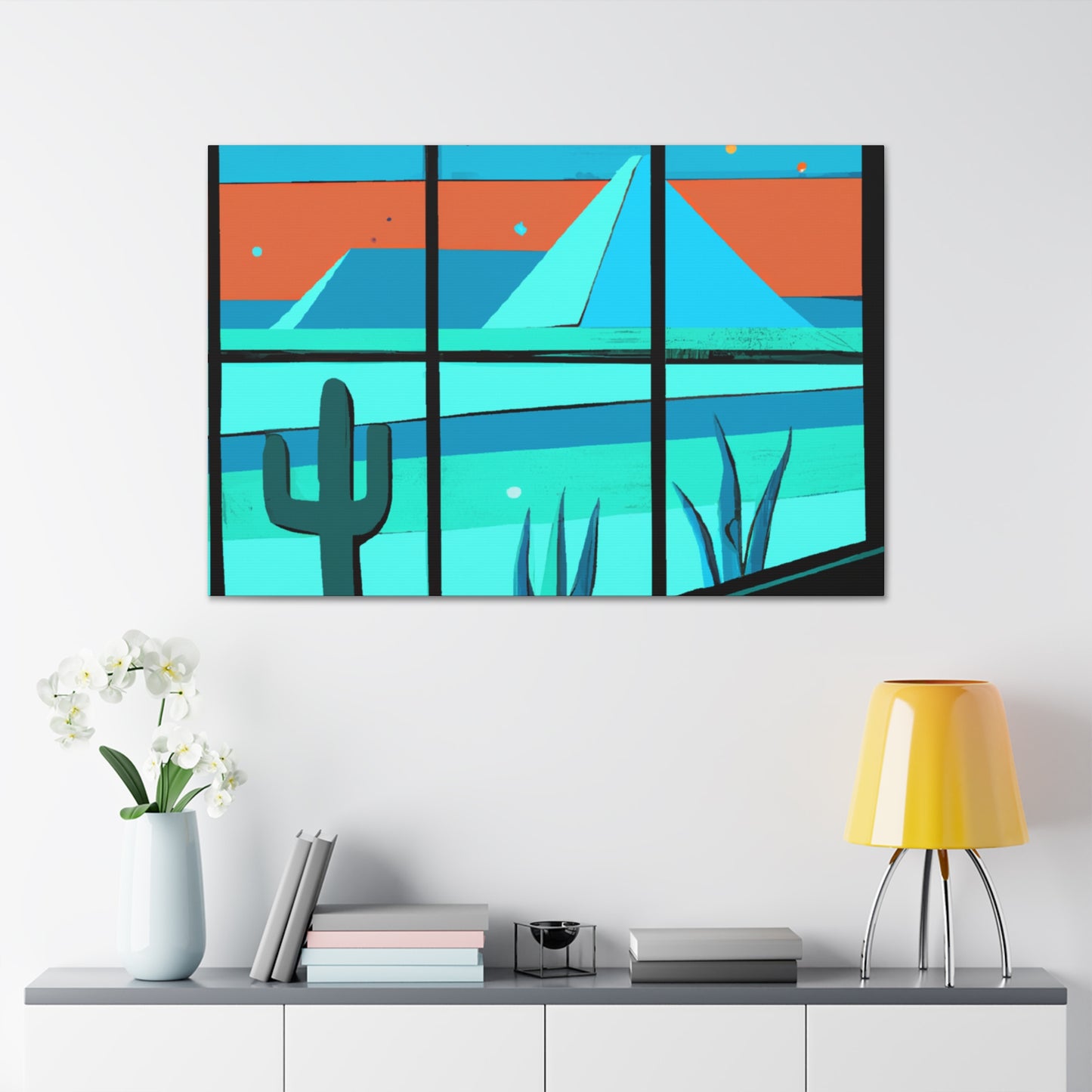 "Abstract Balance - Midcentury" - Canvas