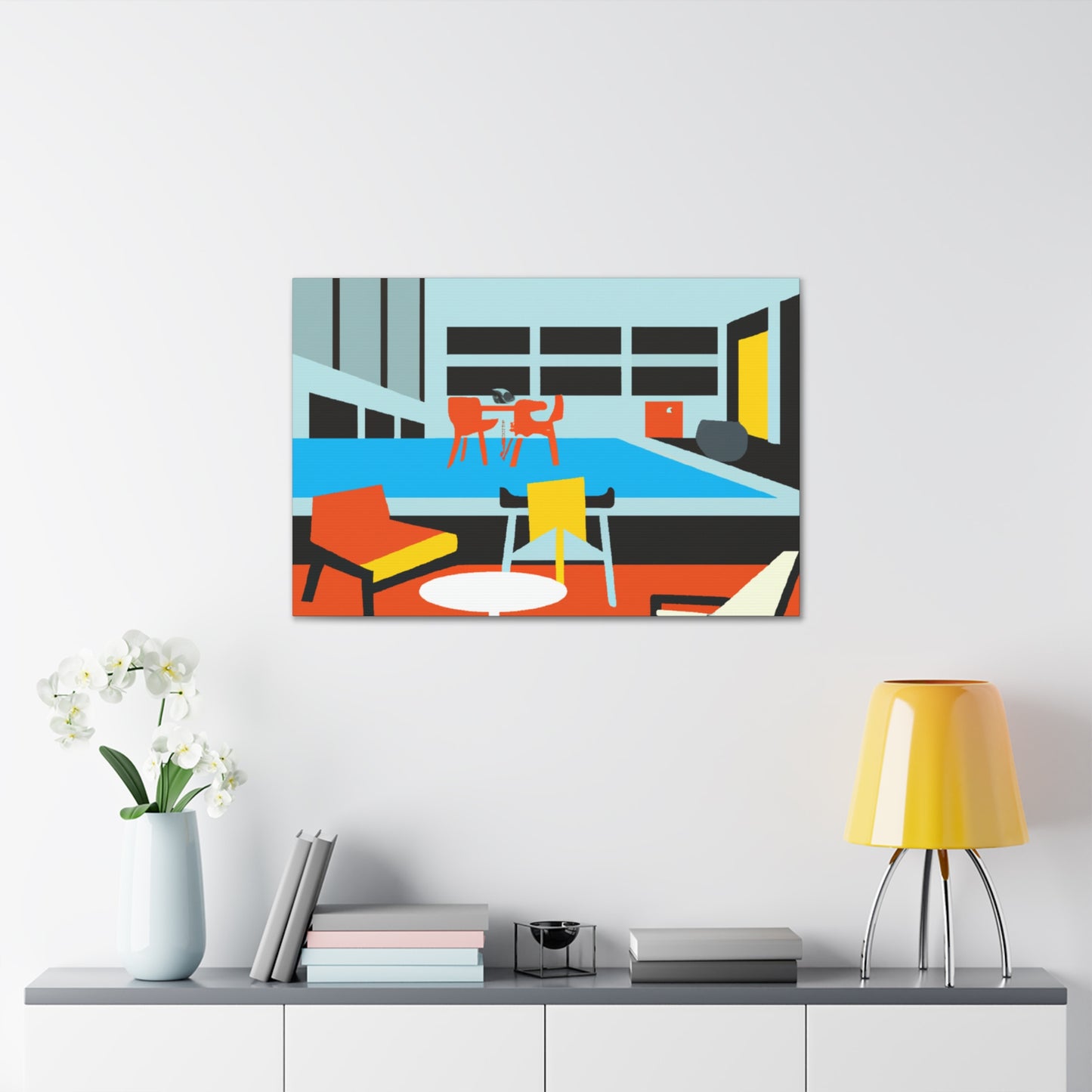 Sunsplashed Abstraction - Midcentury - Canvas