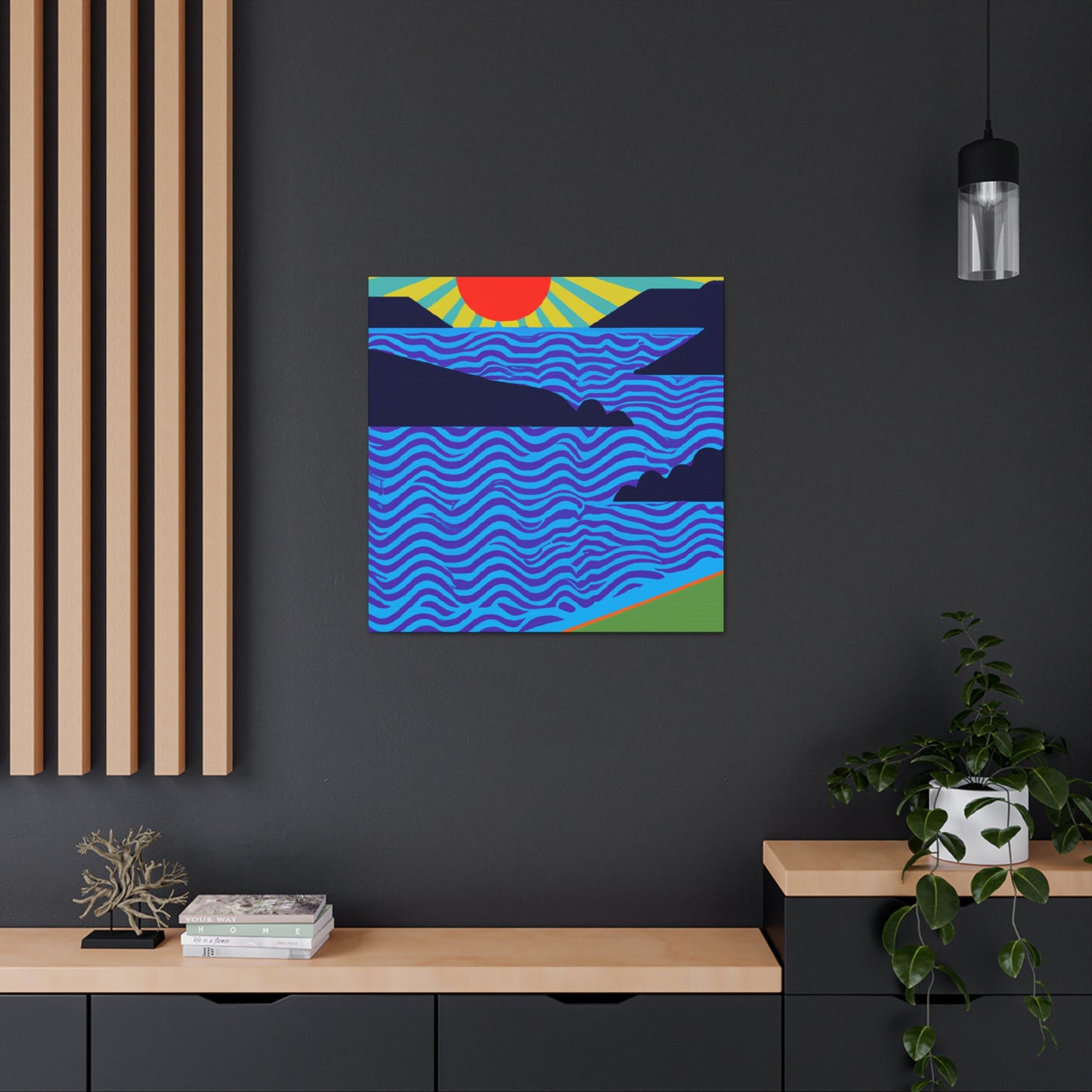 Flammaclawed Lion - Midcentury Canvas