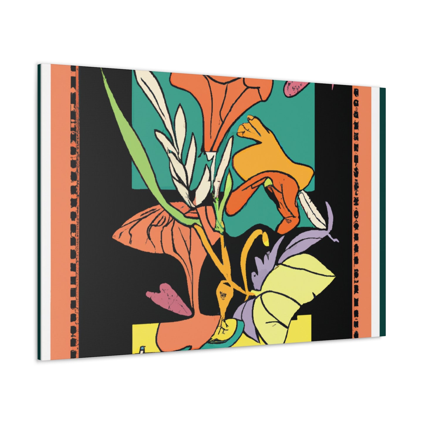 Spikestriped Similiskin. - Floral Canvas Midcentury