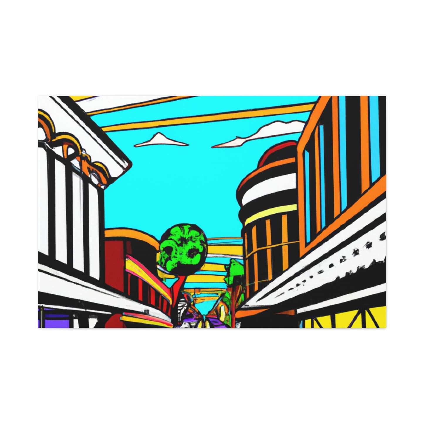 Radio Alley. - Architectural Canvas Pop Art
