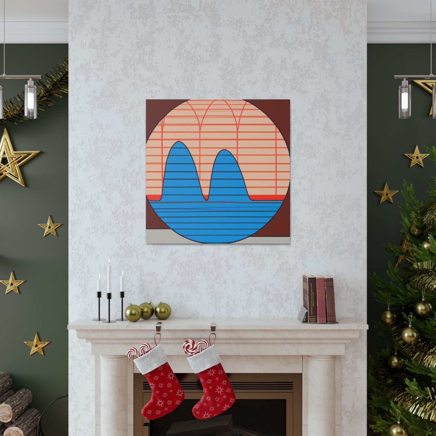 Peaks- Midcentury Canvas