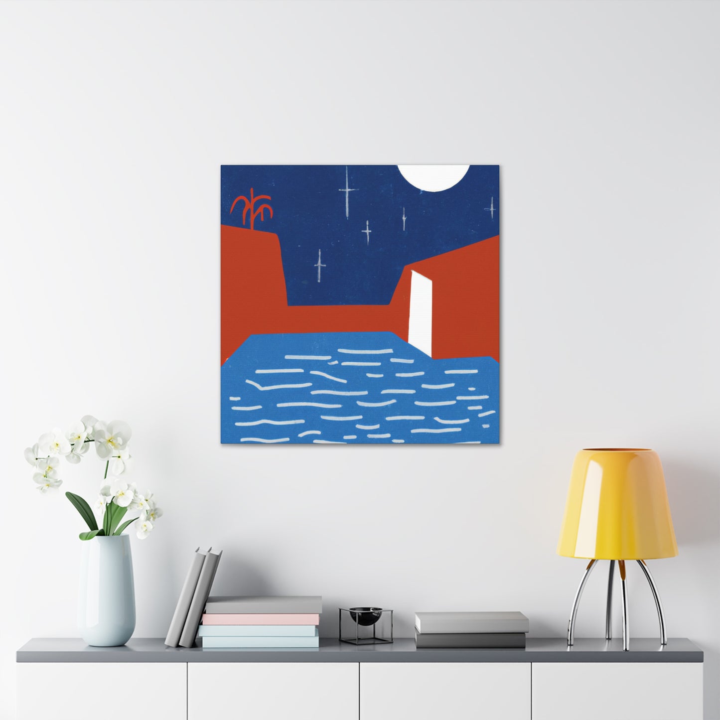 Muted Jazzscape - Midcentury - Canvas