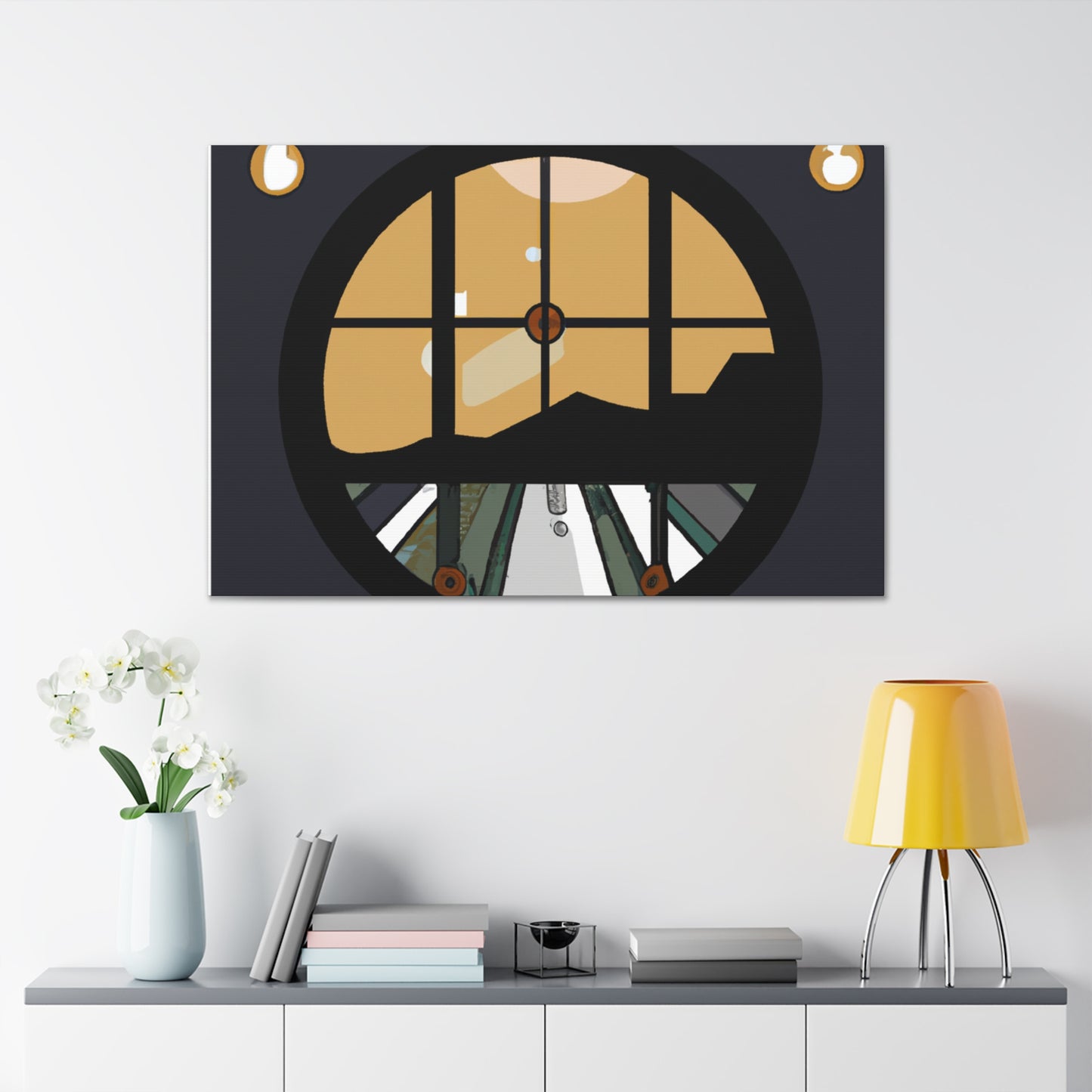 Vivid Reflection - Midcentury - Canvas