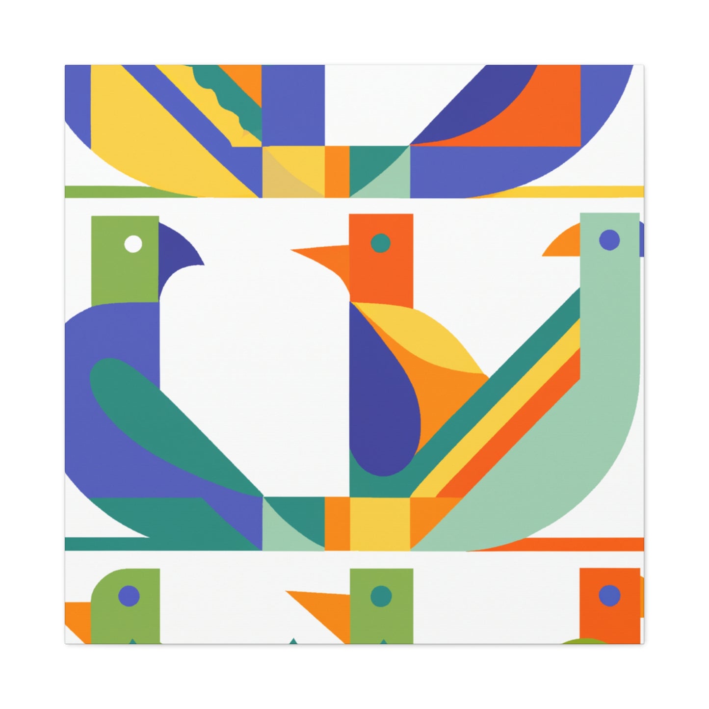 "Feathered Swirl - Midcentury" - Canvas