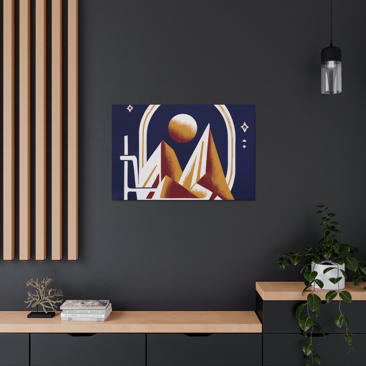Fantasy Feline - Midcentury Canvas