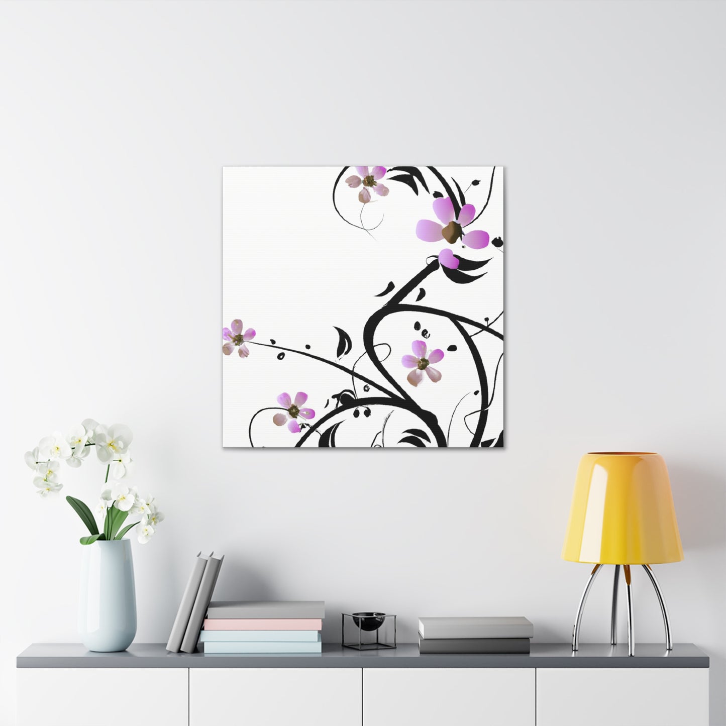 Carnation Cascade - Floral - Canvas