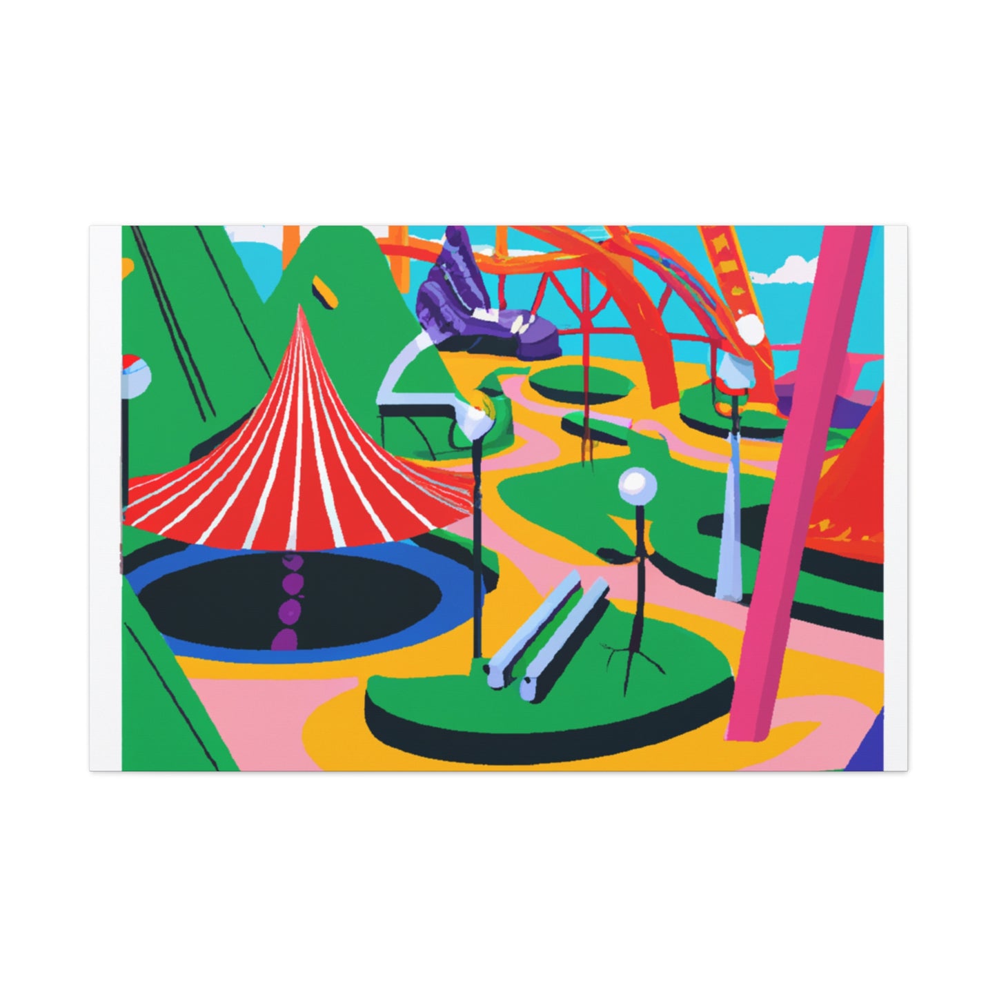 Bloomscape Park - Landscape - Amusement Canvas