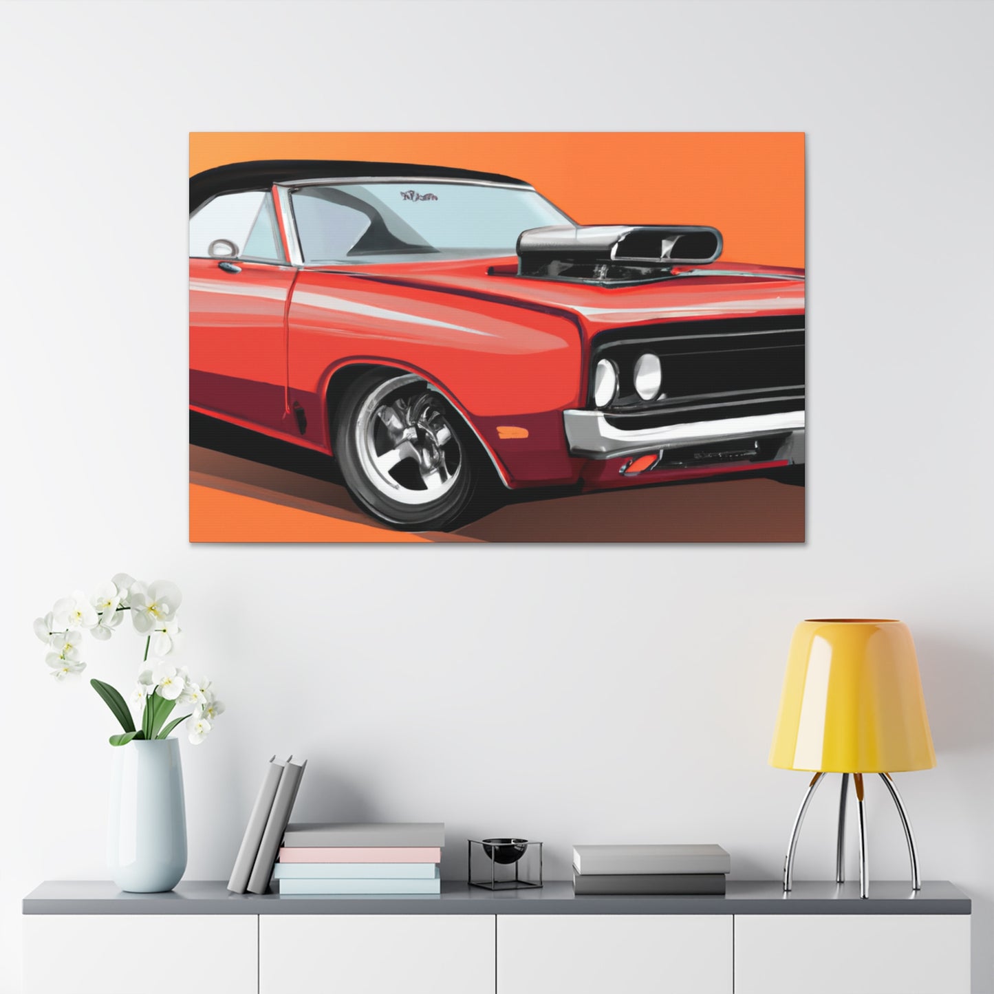 Crimson Rocket - Automobile. - Canvas