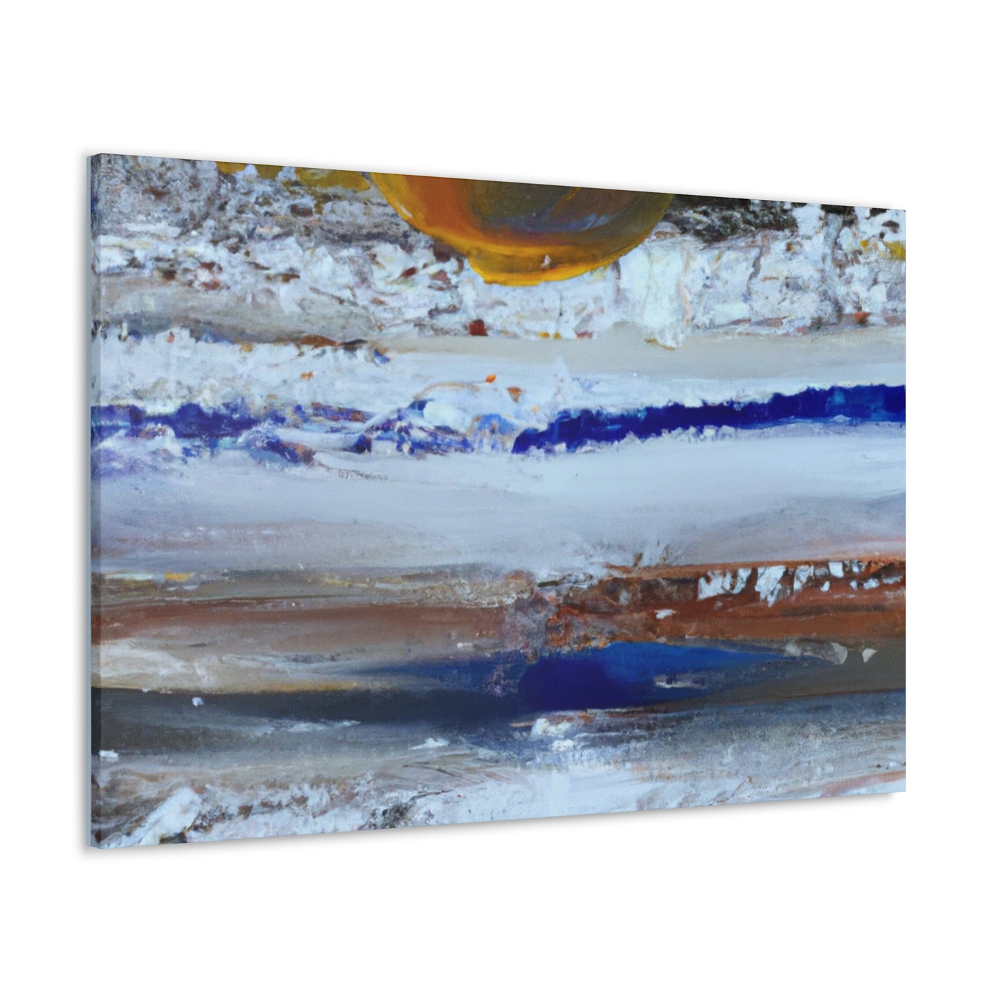 Below The Ice - Abstract Canvas