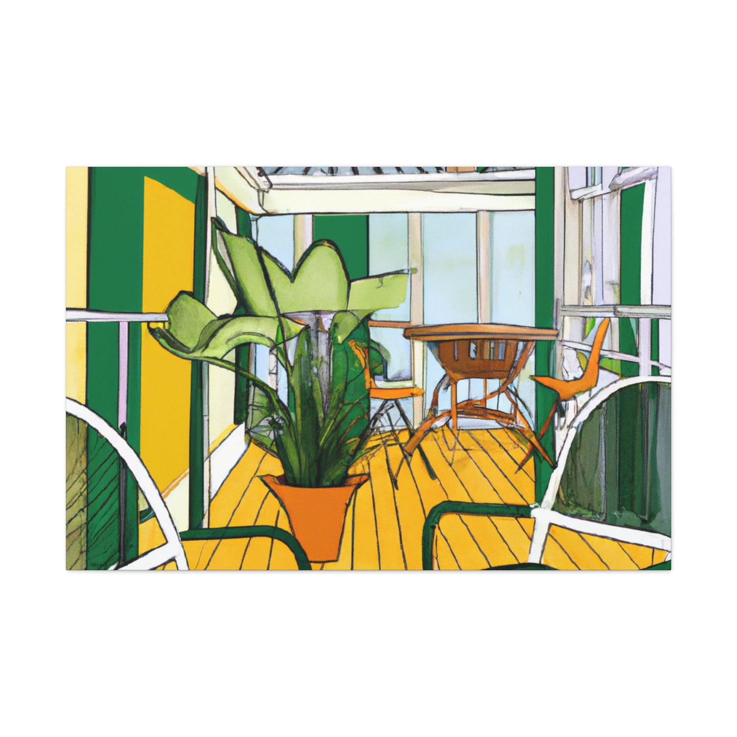 Zen Landscape - Midcentury - Canvas