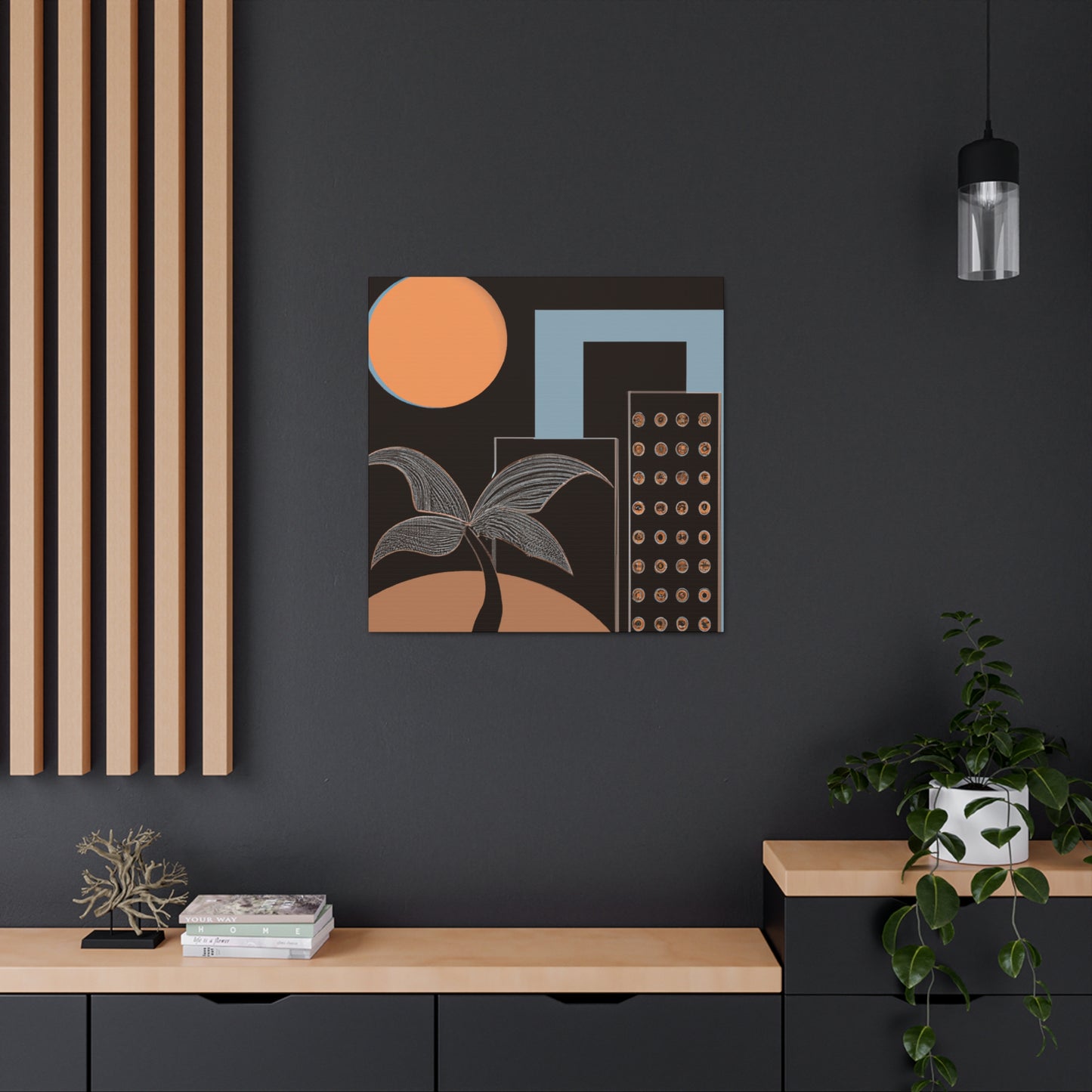 Dark Lovely - Midcentury Canvas