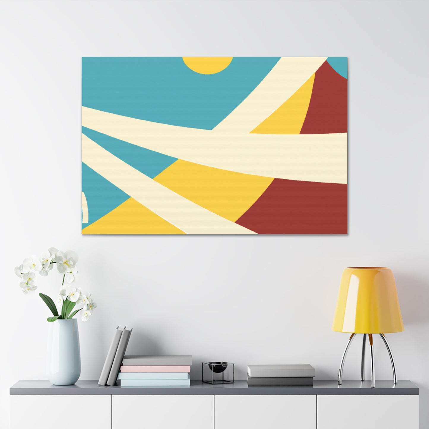 Sunburst Glory - Midcentury - Canvas