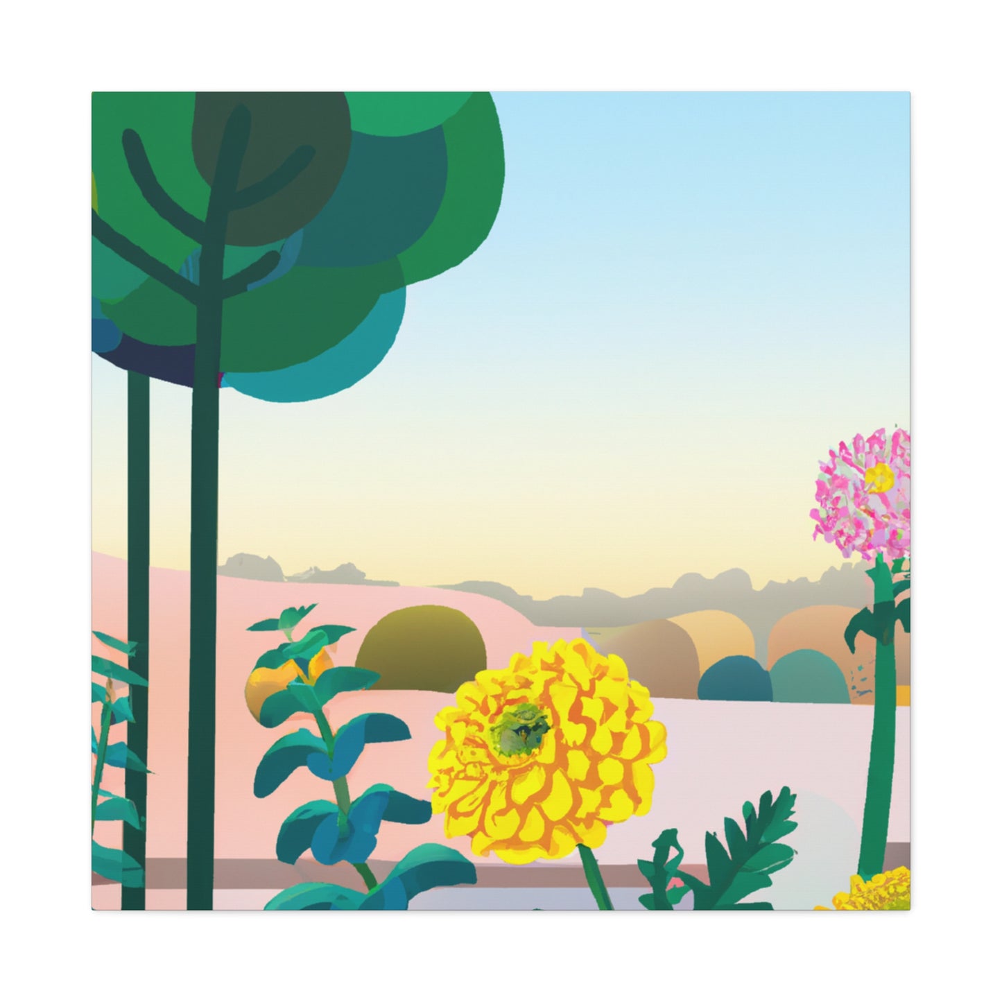 Enchanted Flora-Landscape. - Canvas