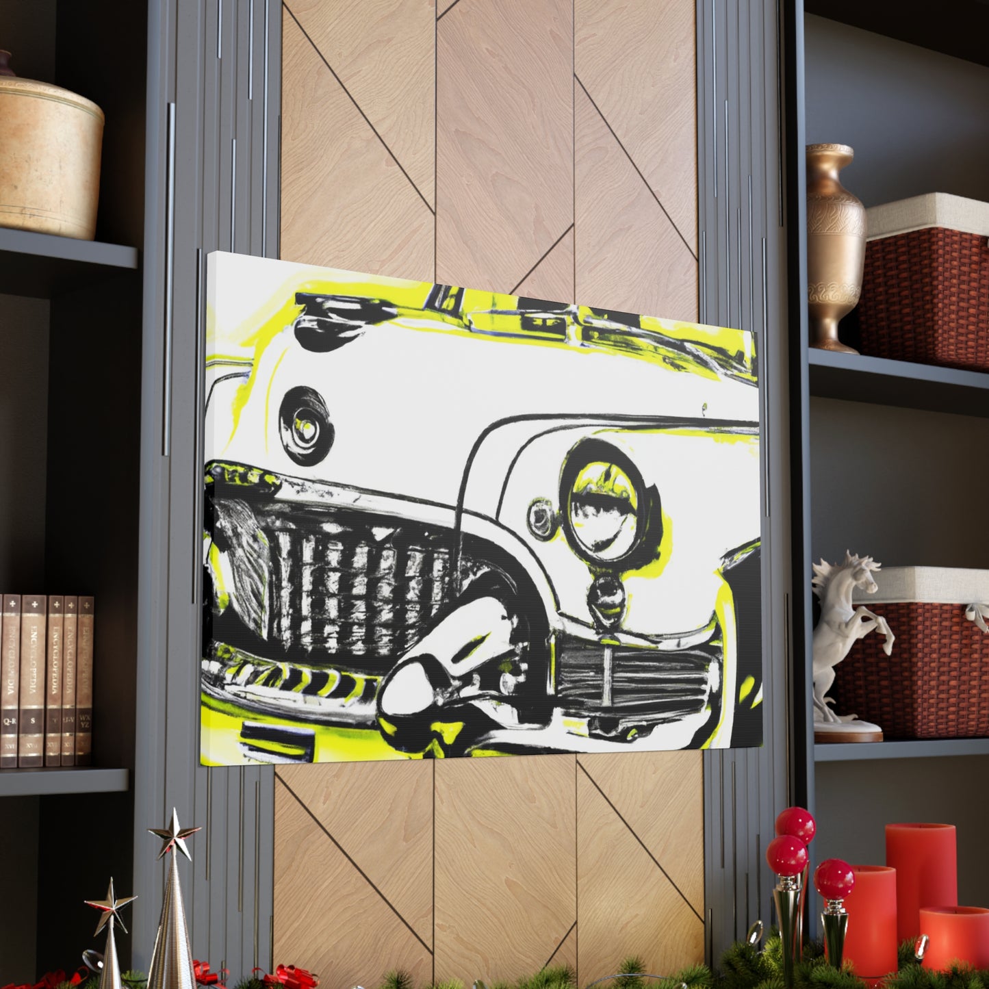 "Classic Automotive Reflection" - Automobile Canvas