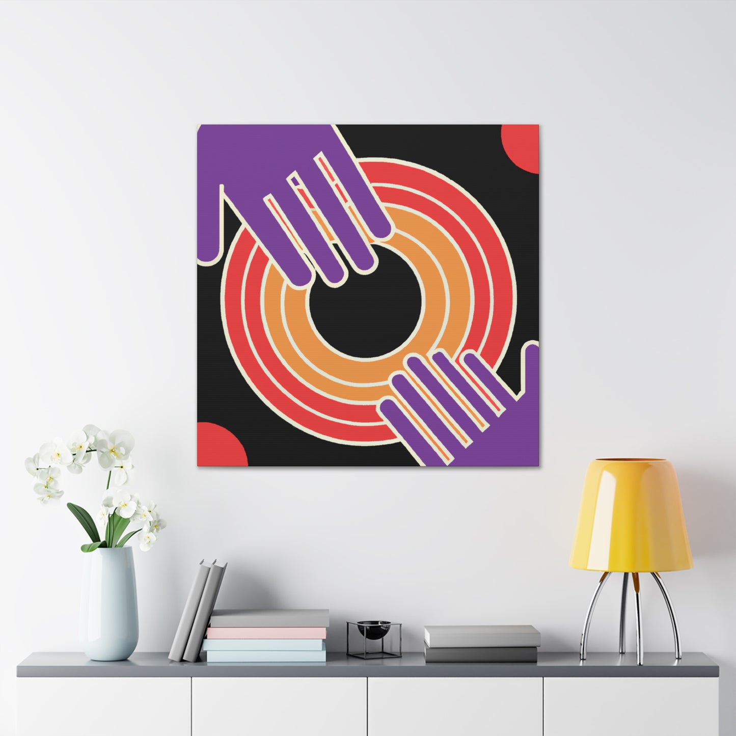Cascading Charm - Midcentury - Canvas