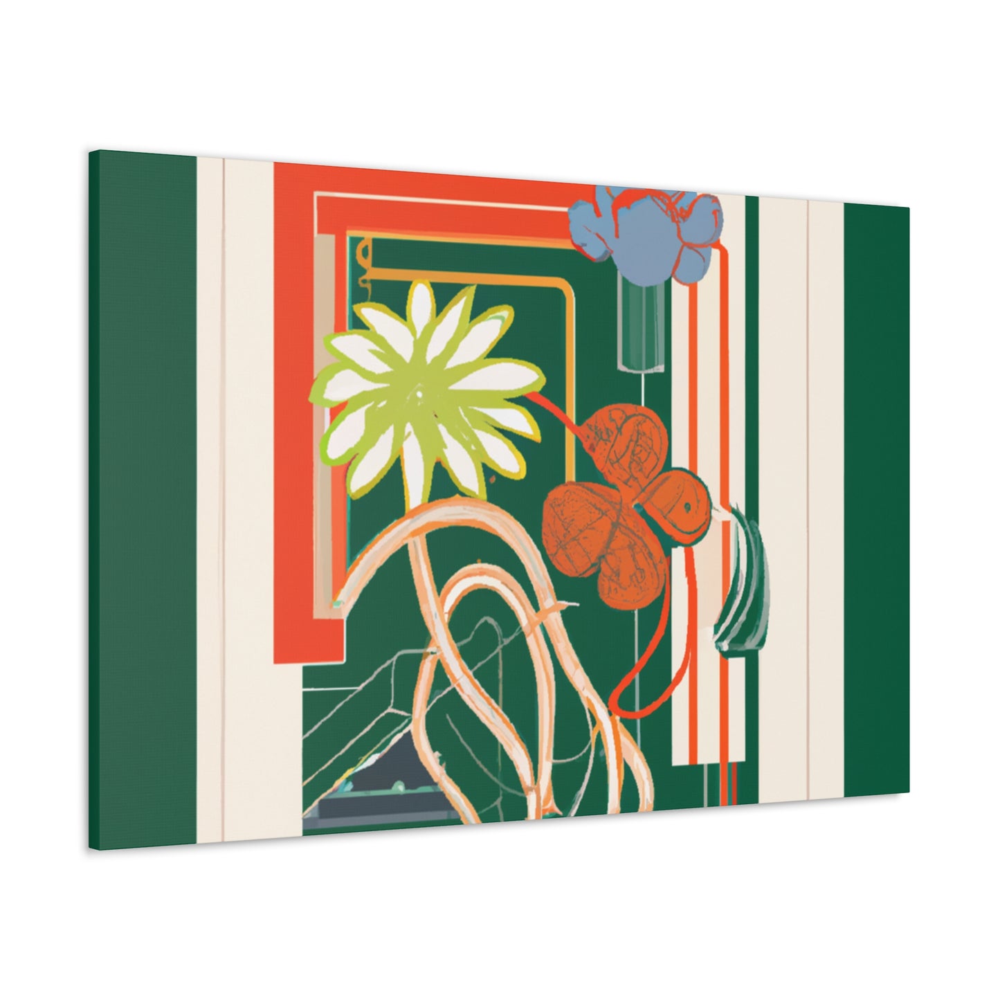 Dapple-furred Floral- Midcentury Canvas