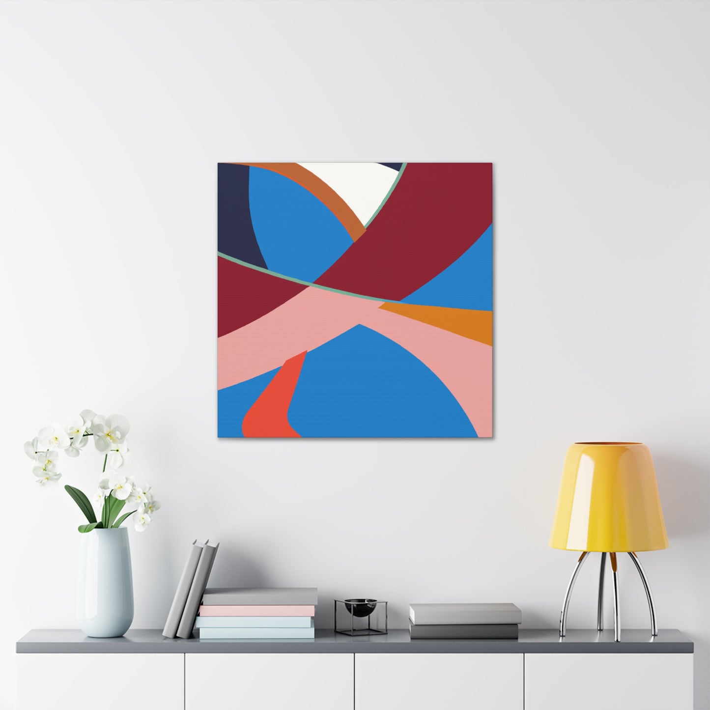 Atoms of Blooms - Midcentury - Canvas