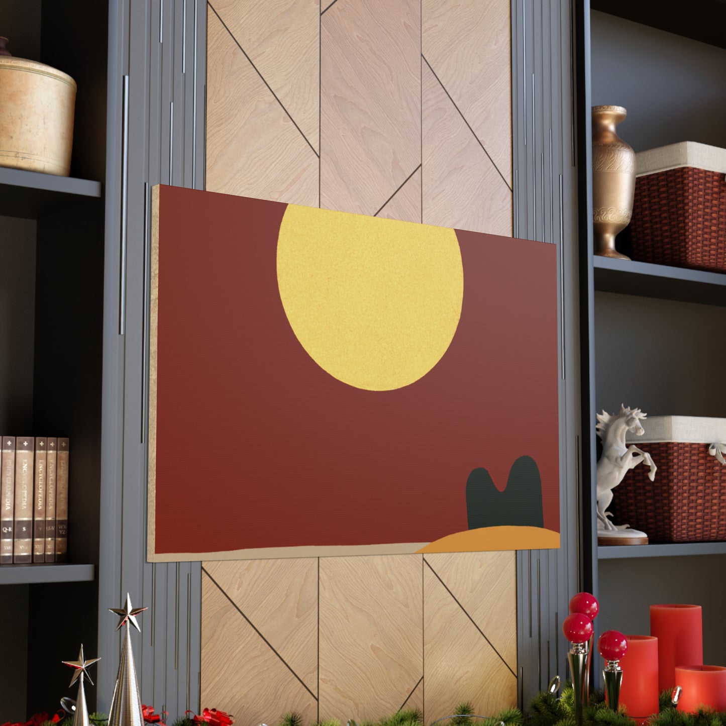 Peeking Ears - Midcentury Canvas