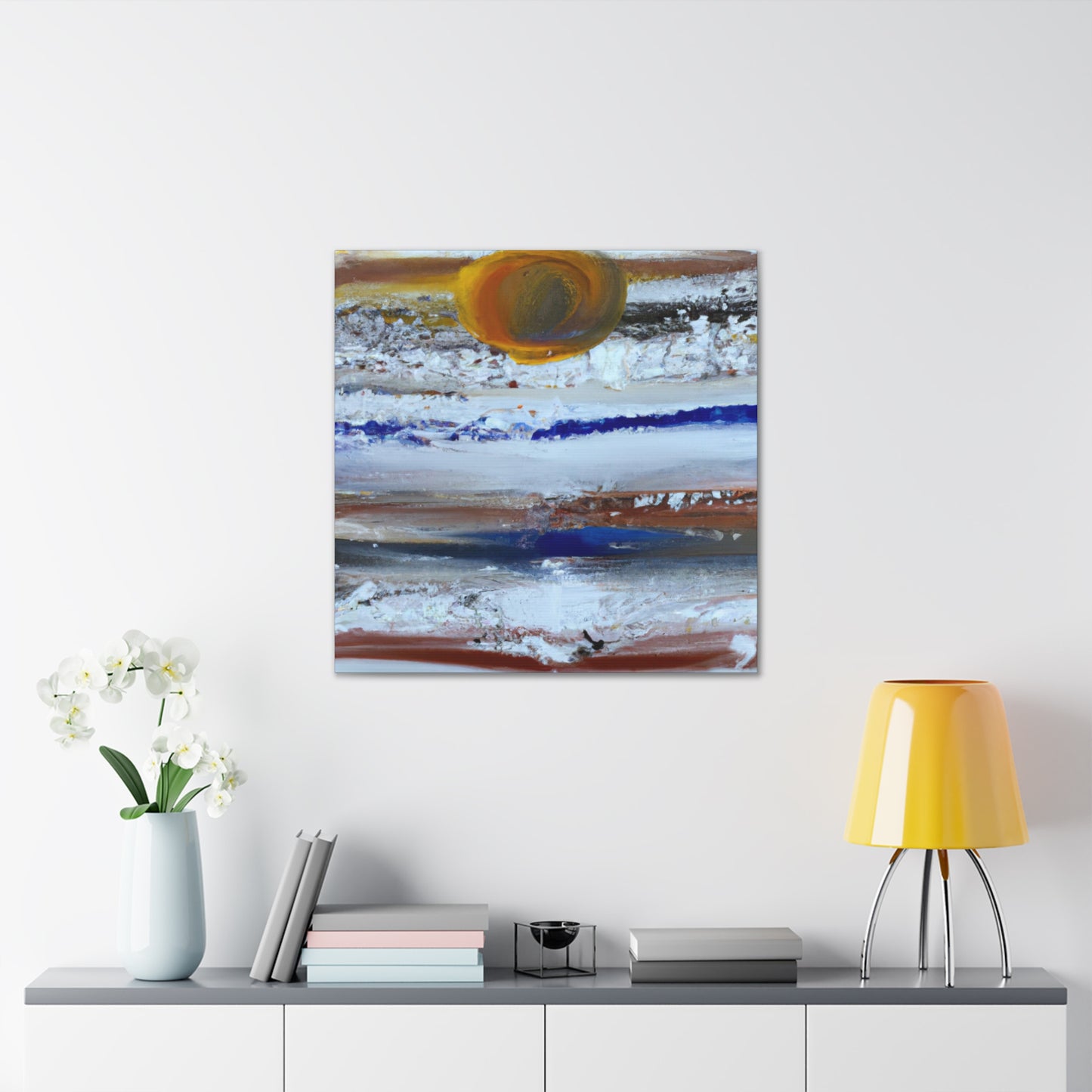 Below The Ice - Abstract Canvas