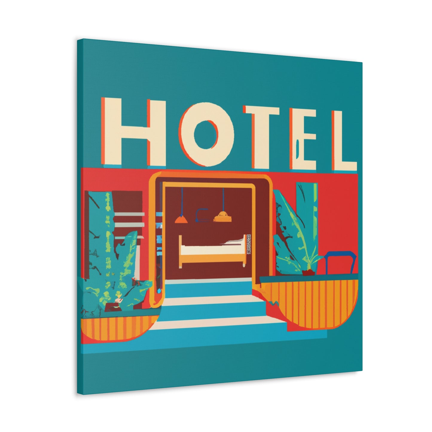 "Aurora Glow- Midcentury" - Canvas