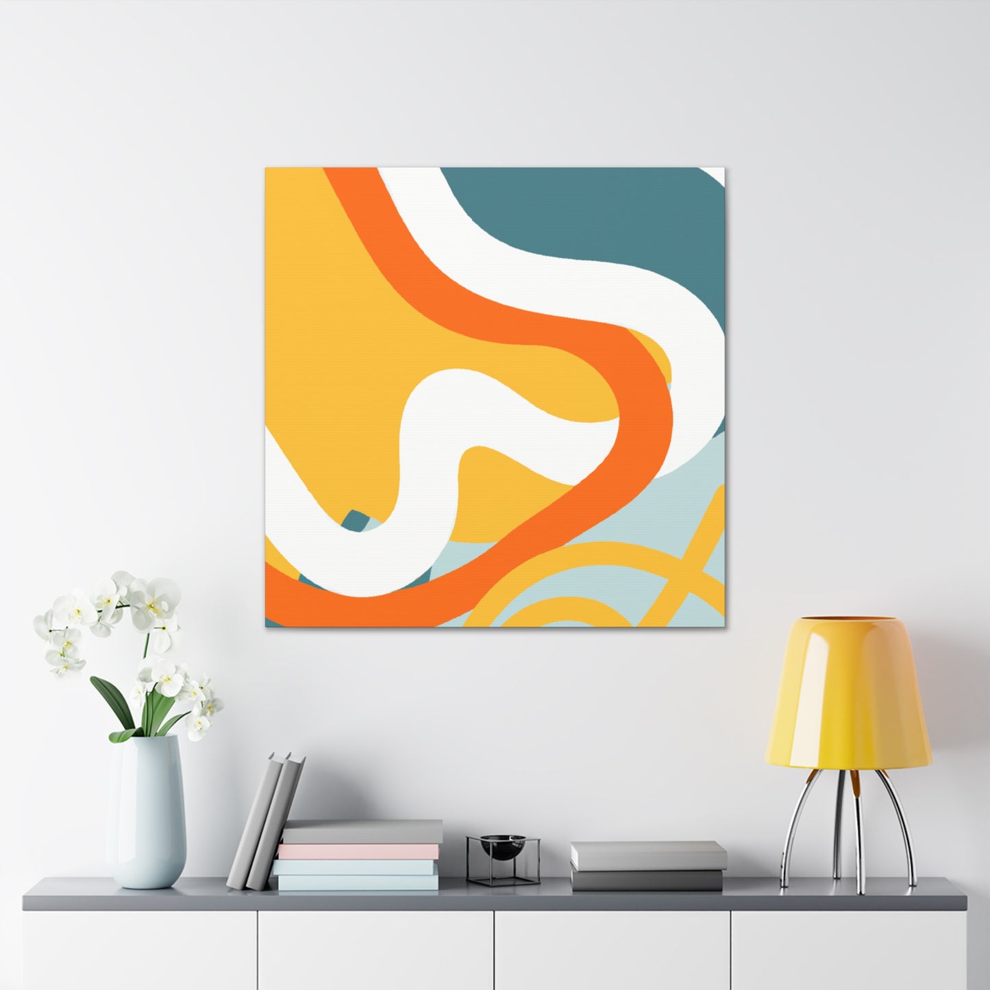 Spiral Swirls - Midcentury - Canvas