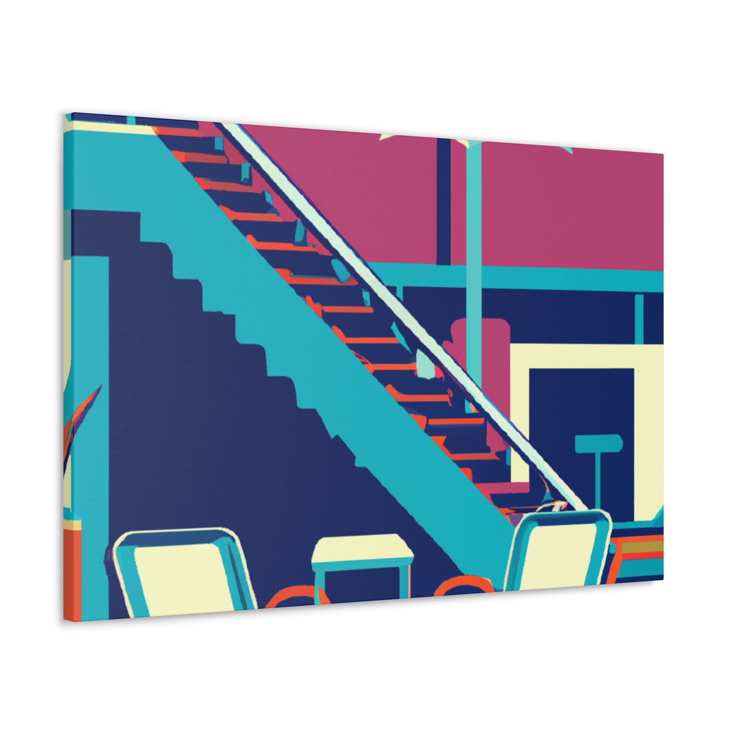 Vineyard Vista- Midcentury - Canvas