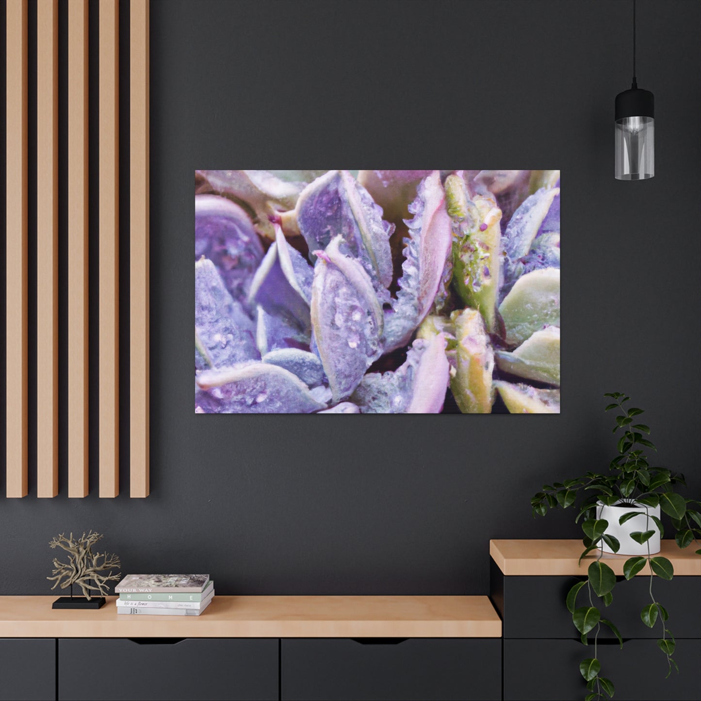 Violet Delights. - Canvas - Succulent