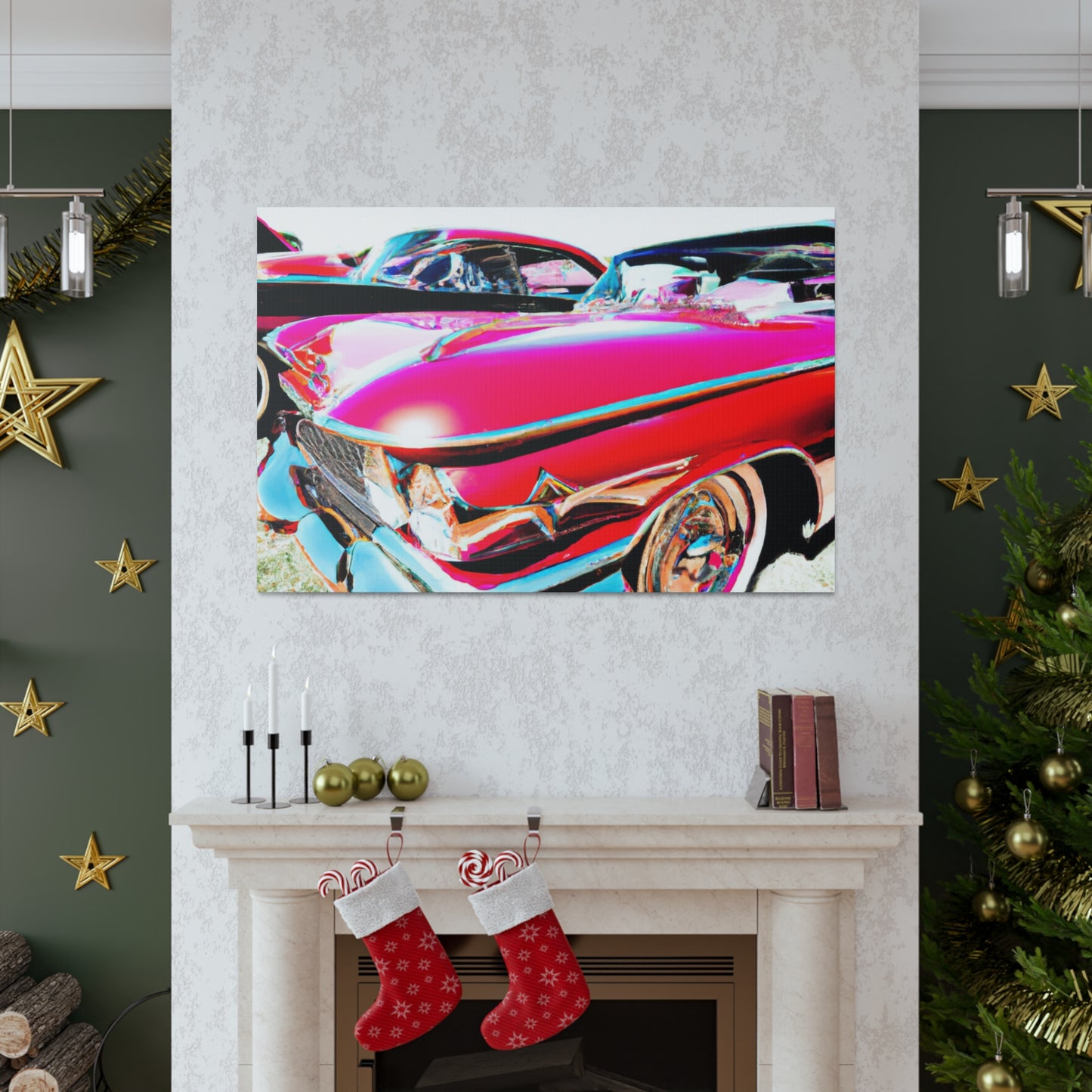 "Red Wave" - Automobile Canvas