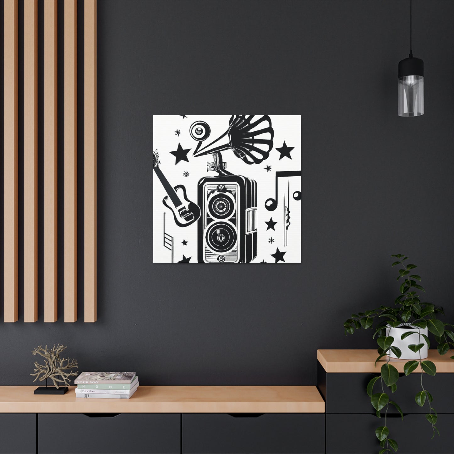 Grooving - Retro Music and Film Canvas