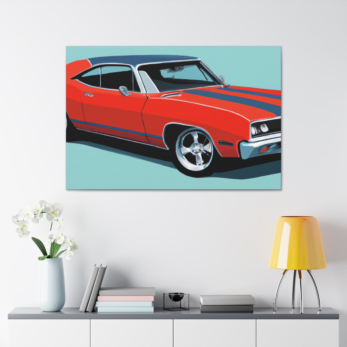 The Burnout Bronco - Automobile - Canvas
