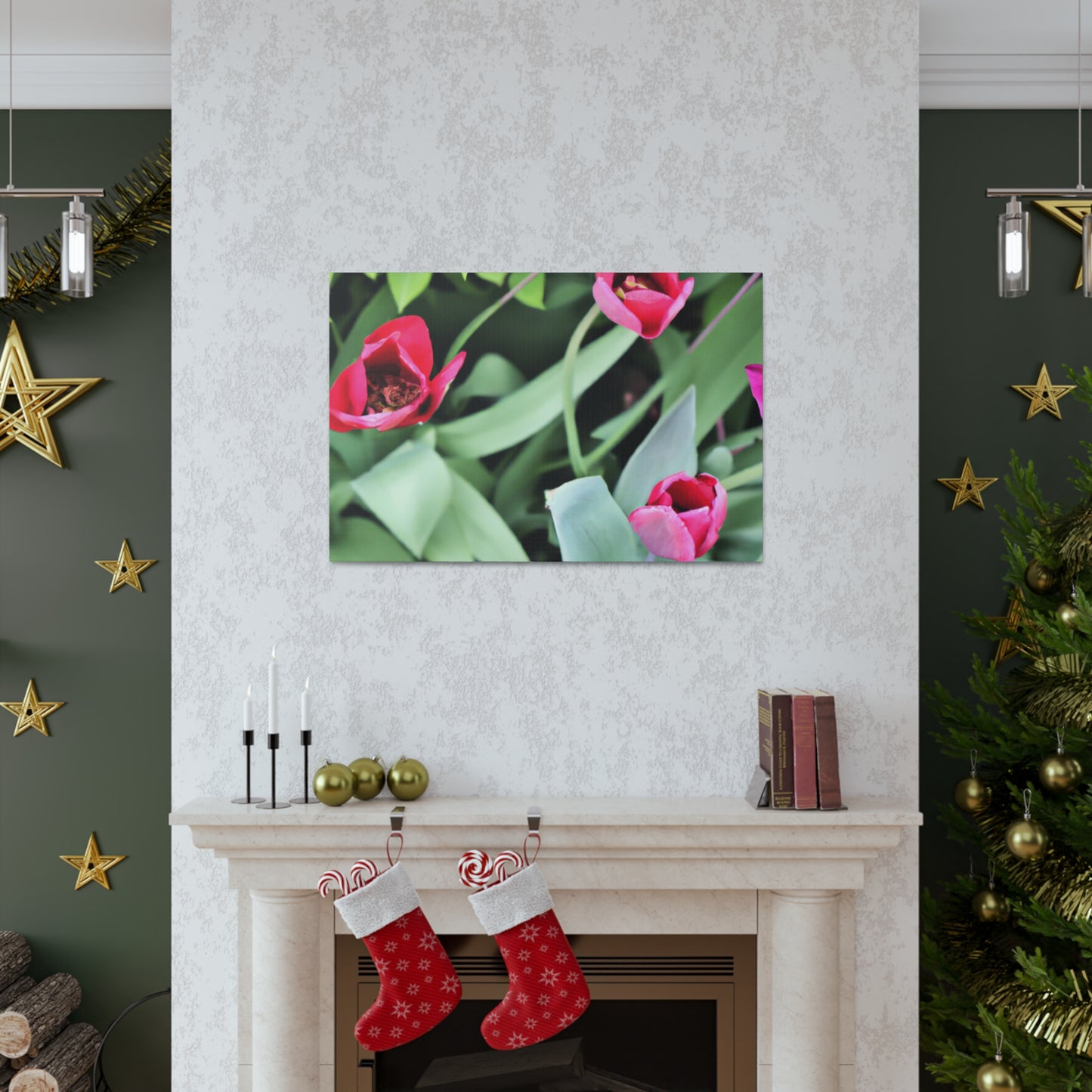 Pink Pop Ups - Canvas - Floral