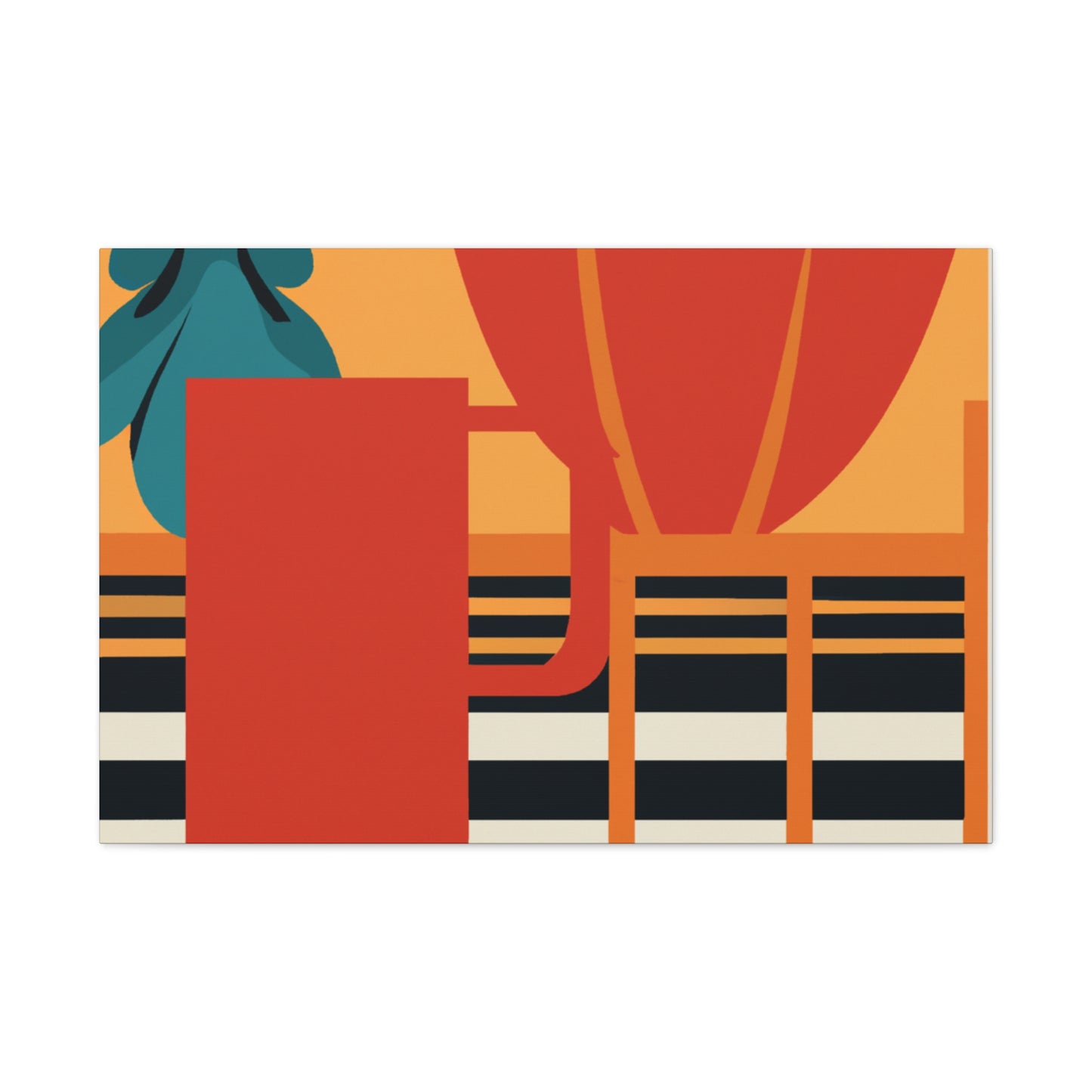 Orange Foxy. - Midcentury Canvas