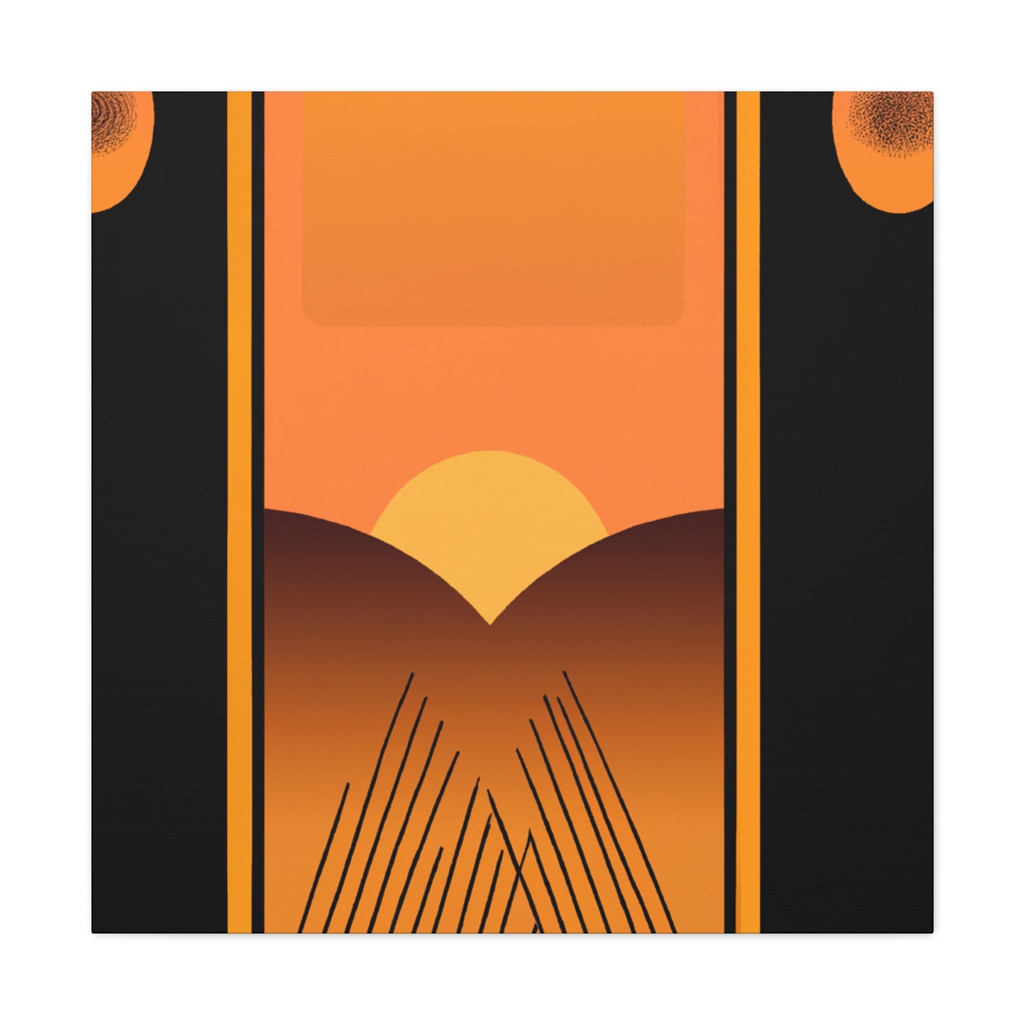 Serene Cascade - Midcentury - Canvas