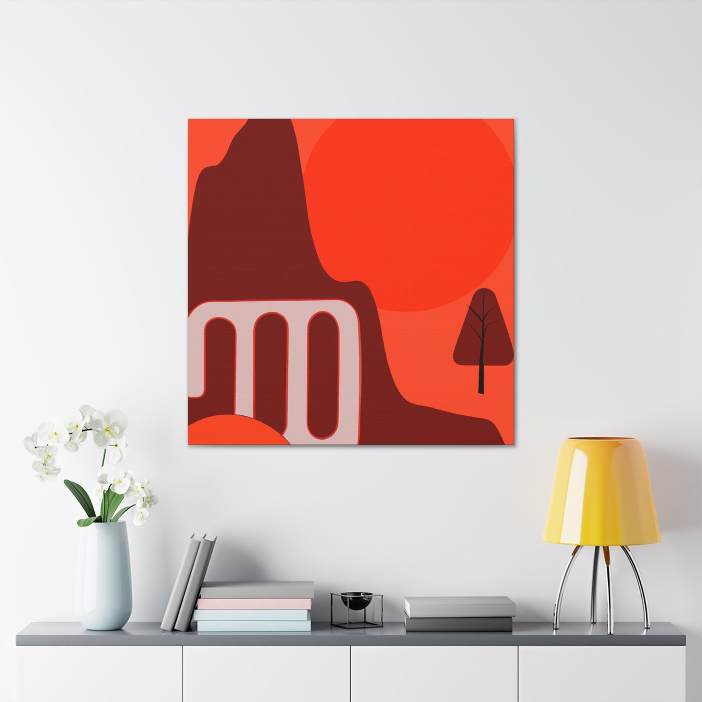 'Abstract Illusion - Midcentury' - Canvas