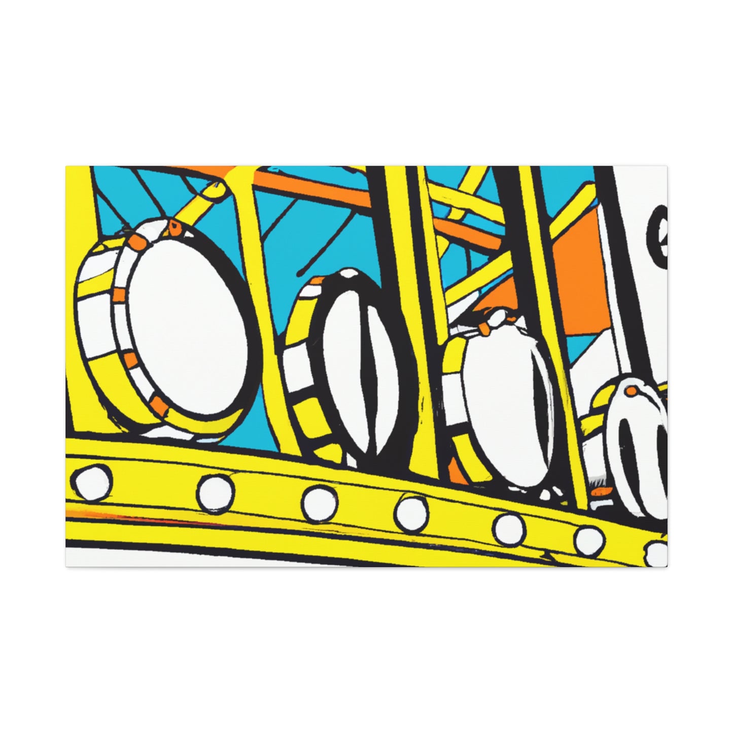 Dinky Diner Lights - Canvas - Pop Artt
