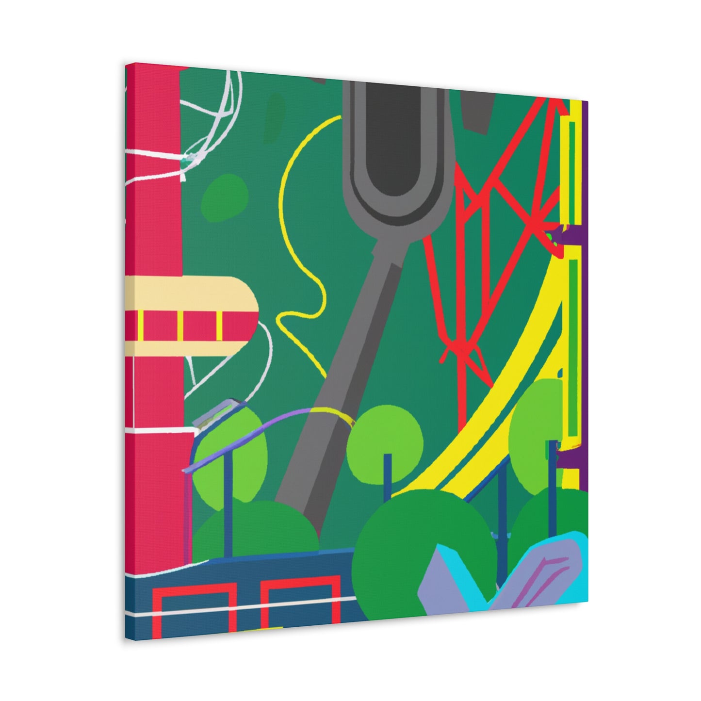 Bloomtopia - Landscape - Amusement - Canvas