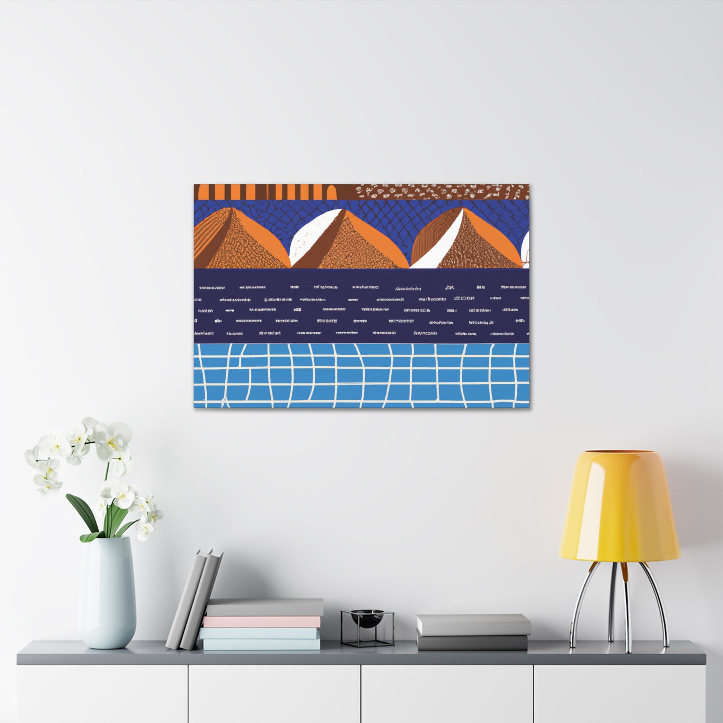 Blue RIver - Midcentury Canvas