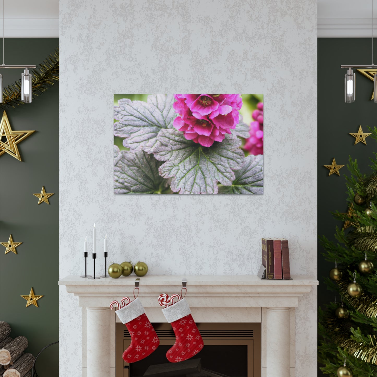 "Garden Fountain Fantasia" - Canvas - Floral