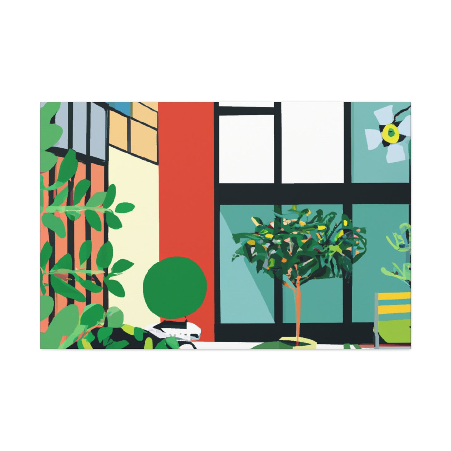 "Eco-Colorful- Midcentury" - Canvas