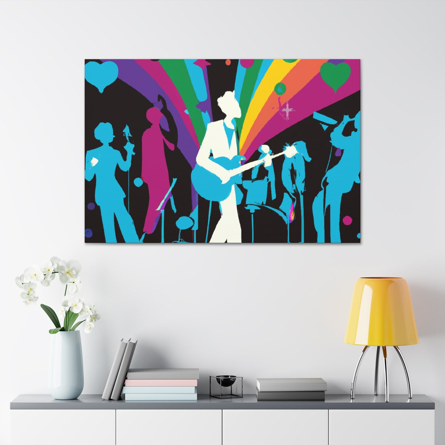 "Electric Blueberry - Retro Music" - Canvas