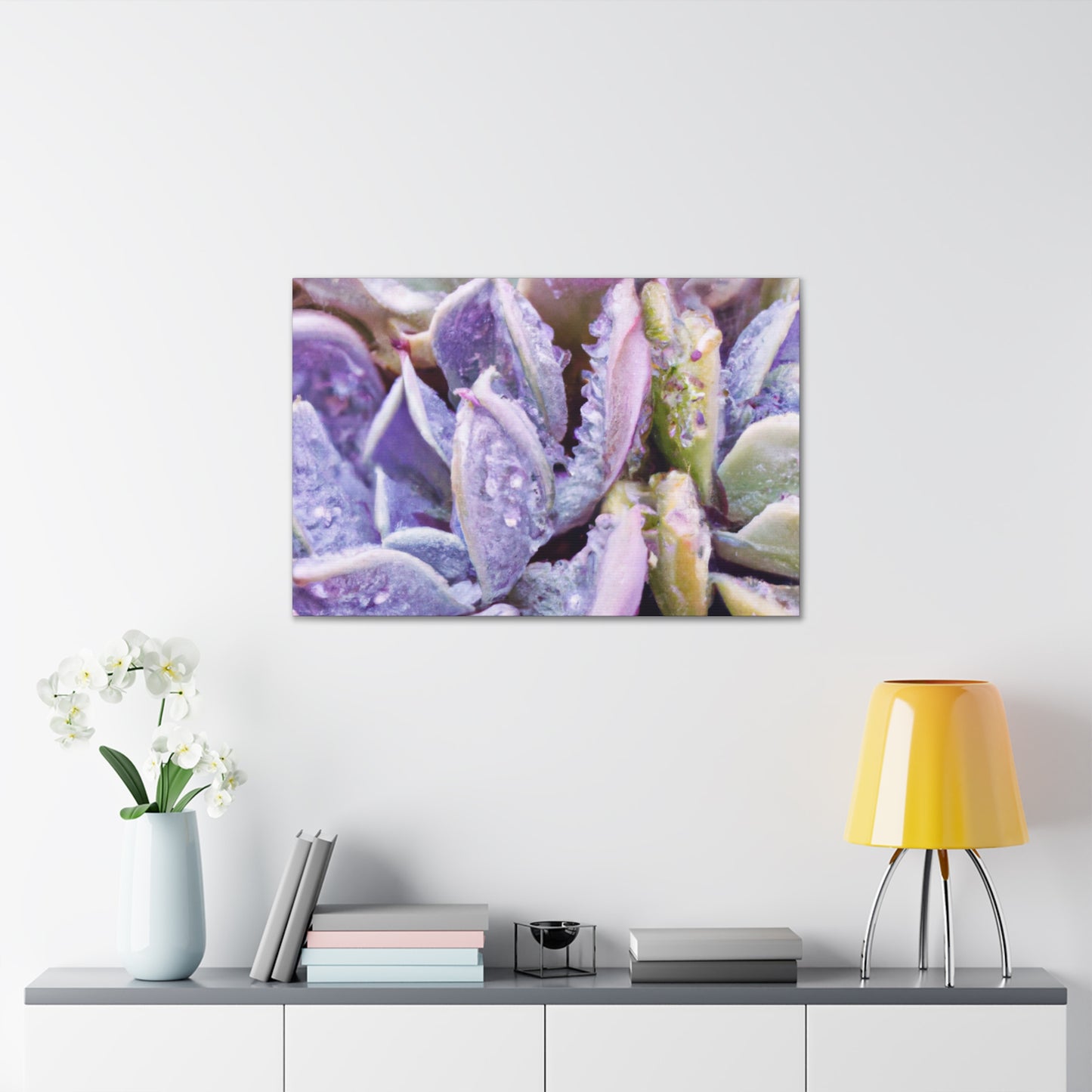Violet Delights. - Canvas - Succulent