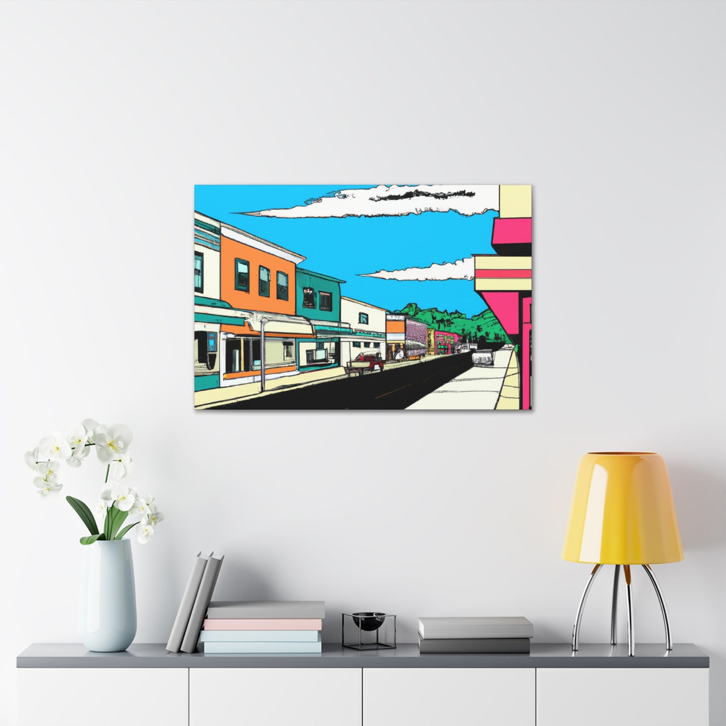 St Louis Ave - Architectural Canvas Pop Art