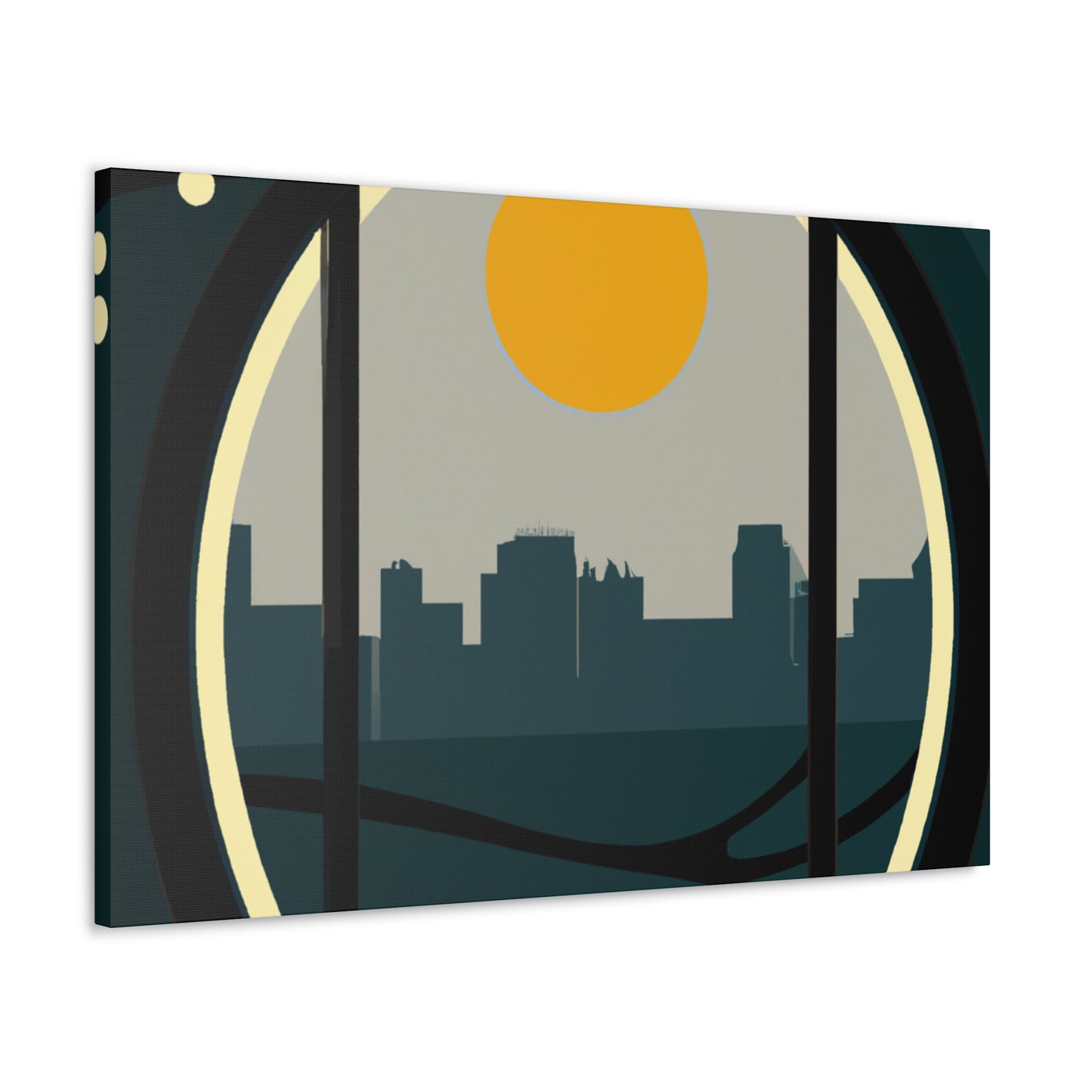 Moon Rise - Midcentury Canvas
