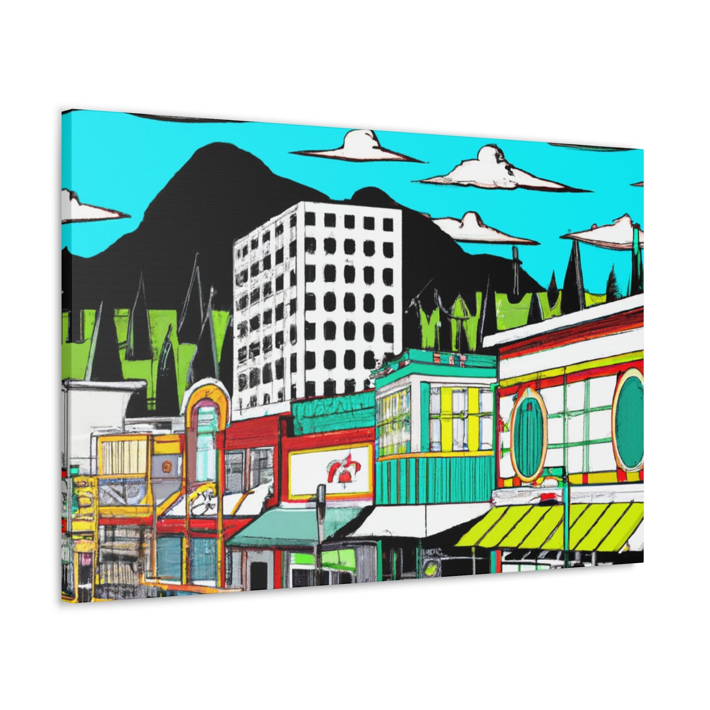 High Up Avenue - Architectural Canvas Pop Art