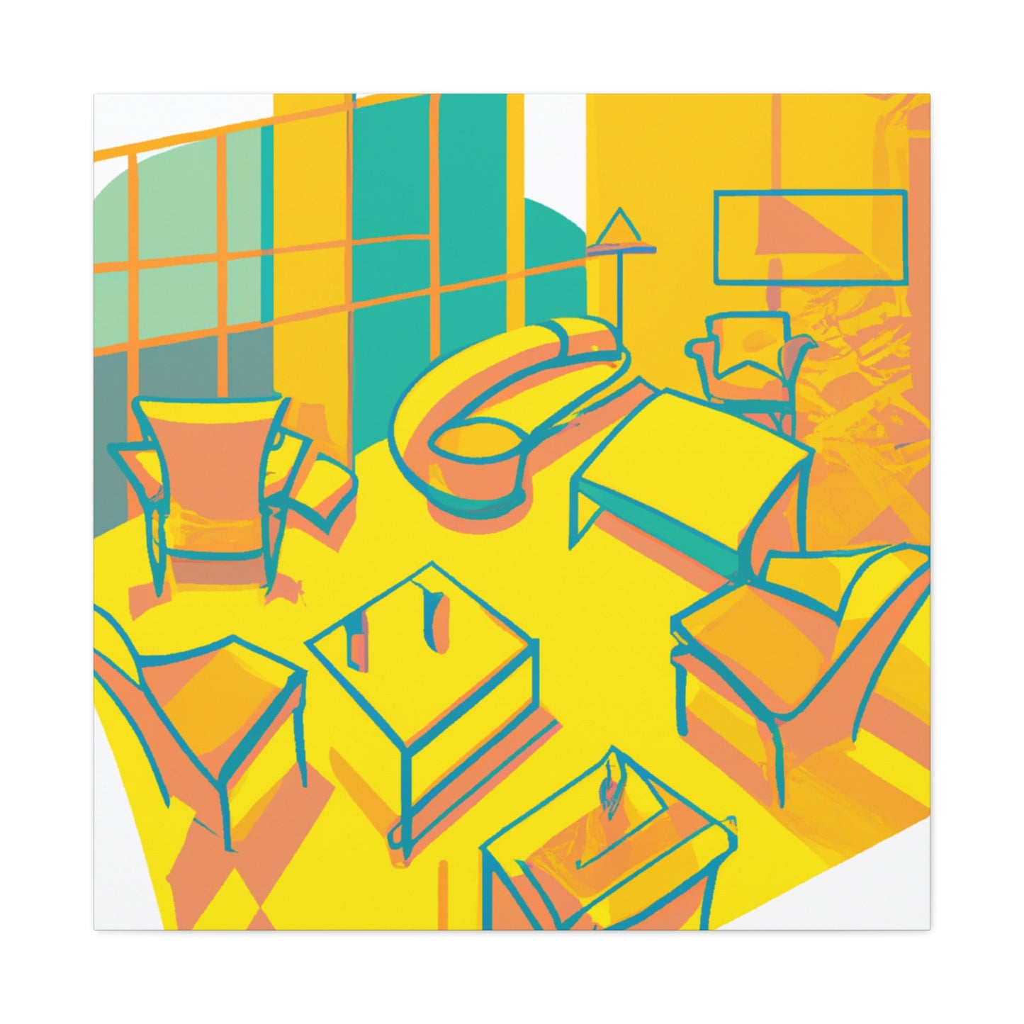 Pineapple Pop- Midcentury - Canvas
