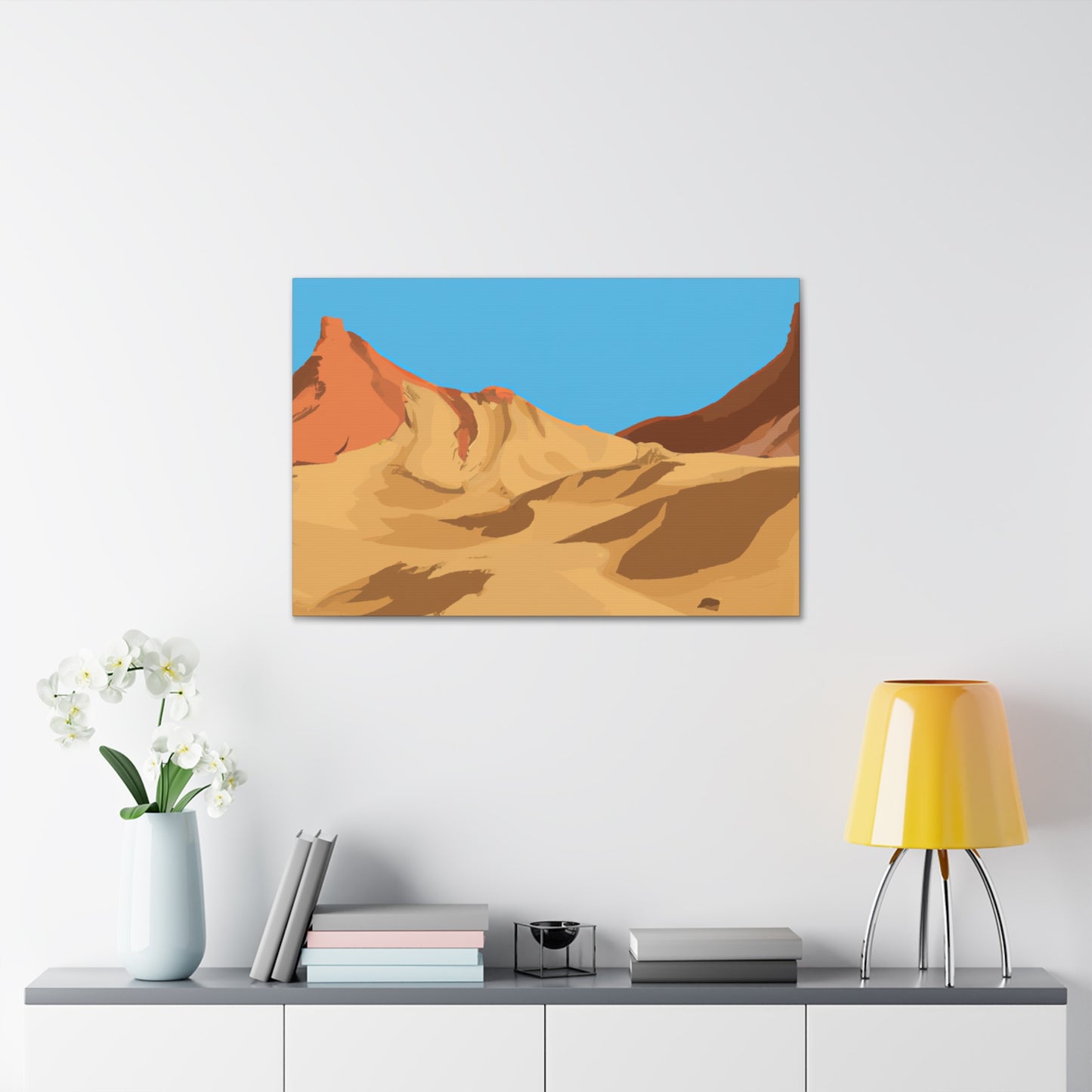 Crimson Mirage-Landscape - Desert Landscape Canvas