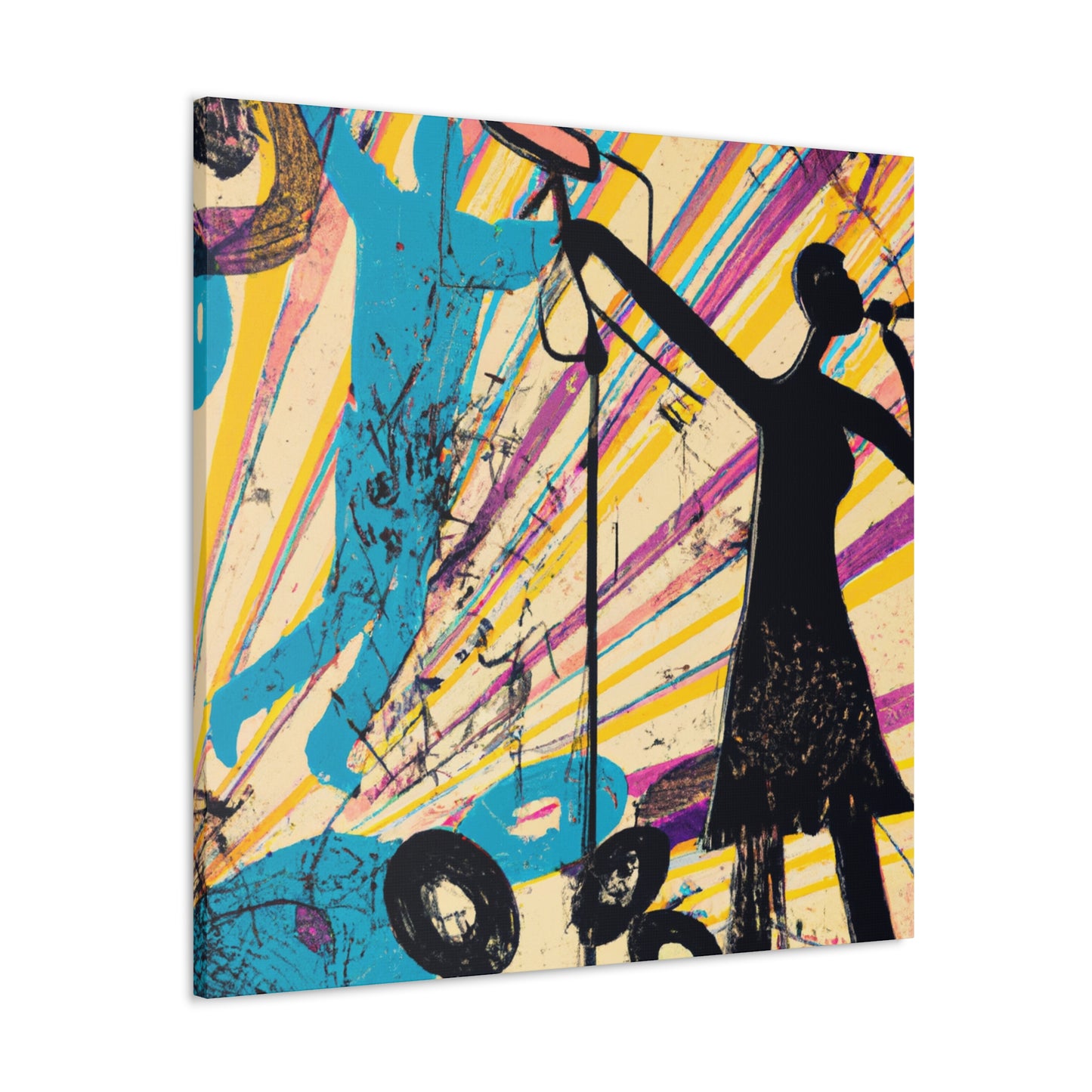 "Crankin' Tracks - Retro Music" - Canvas